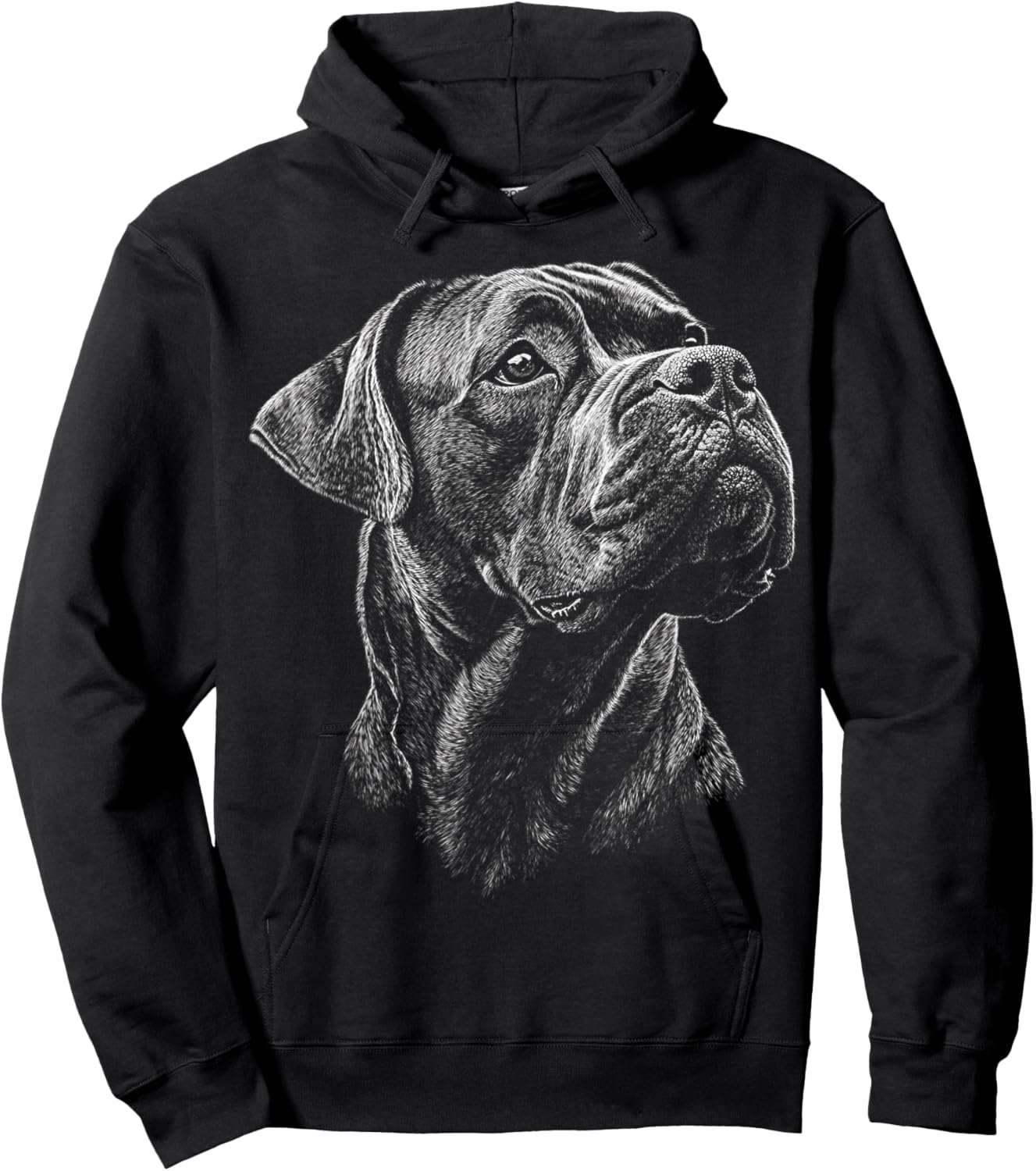 Bullmastiff Dog Motif Pet Artwork Bullmastiff Women Kids Hoodie - Hoodie | Black