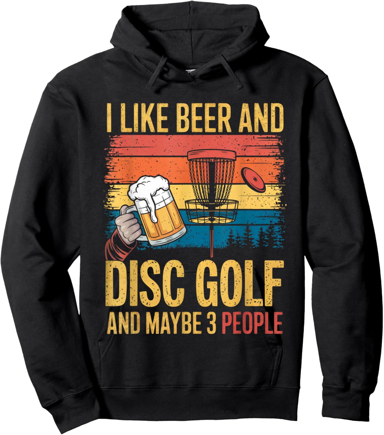 Funny Disc Golf Design Women Disc Golf Player Beer Hoodie - Hoodie | Black