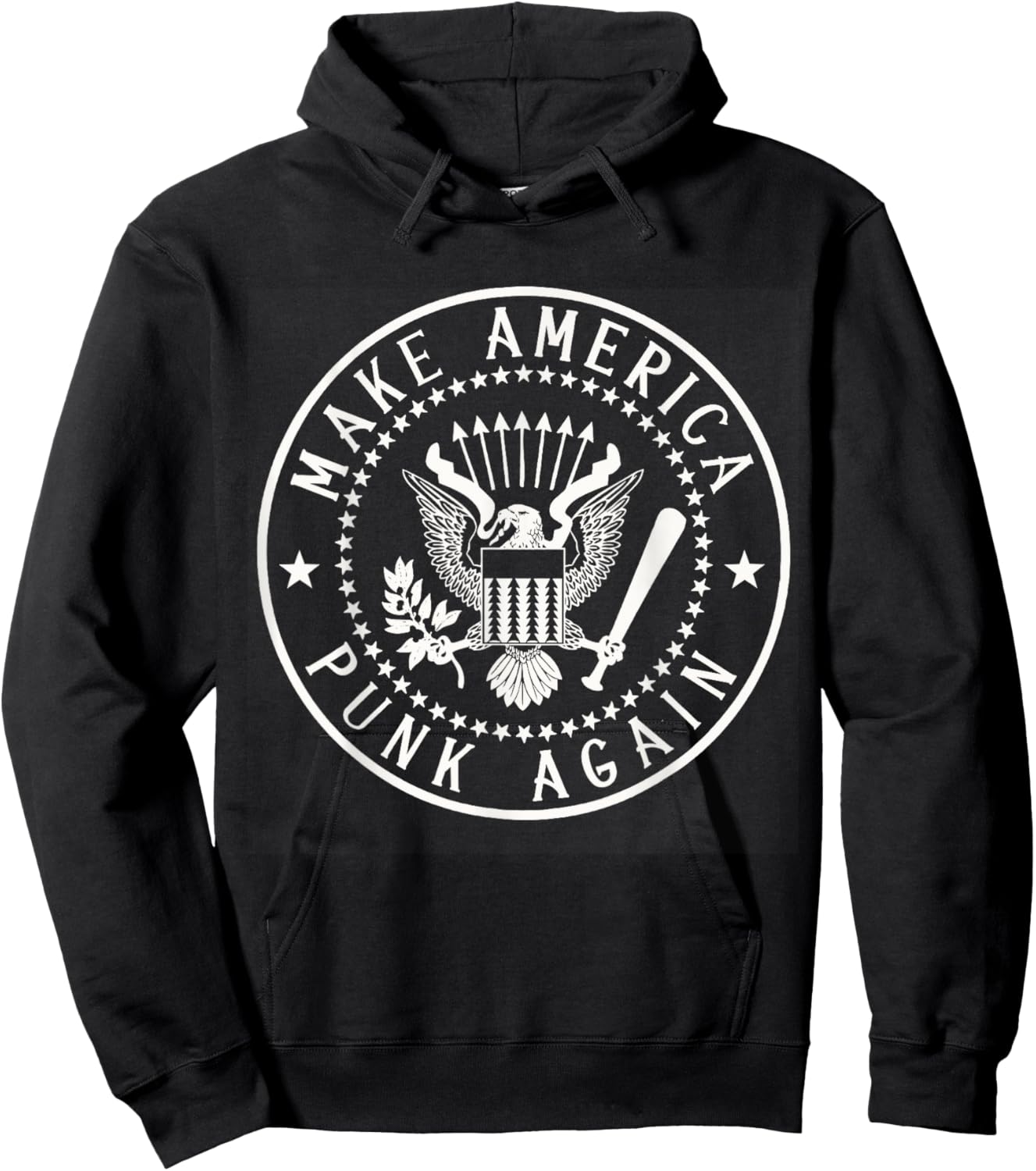 Funny Make America Punk Rock Again Outfits Awesome Apparel Hoodie - Hoodie | Black