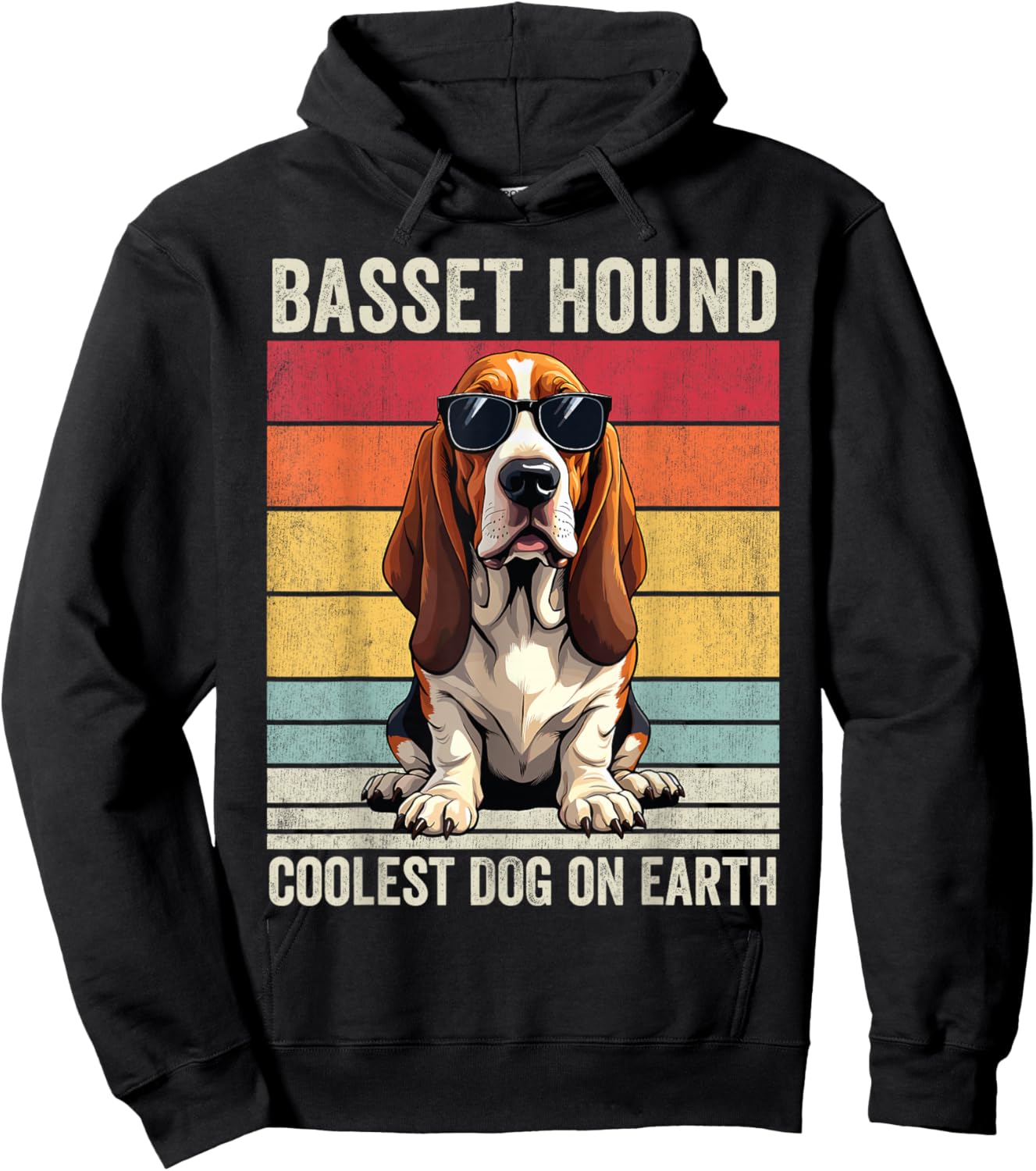 Basset Hound Coolest Dog On Earth, Basset Hound Hoodie - Hoodie | Black