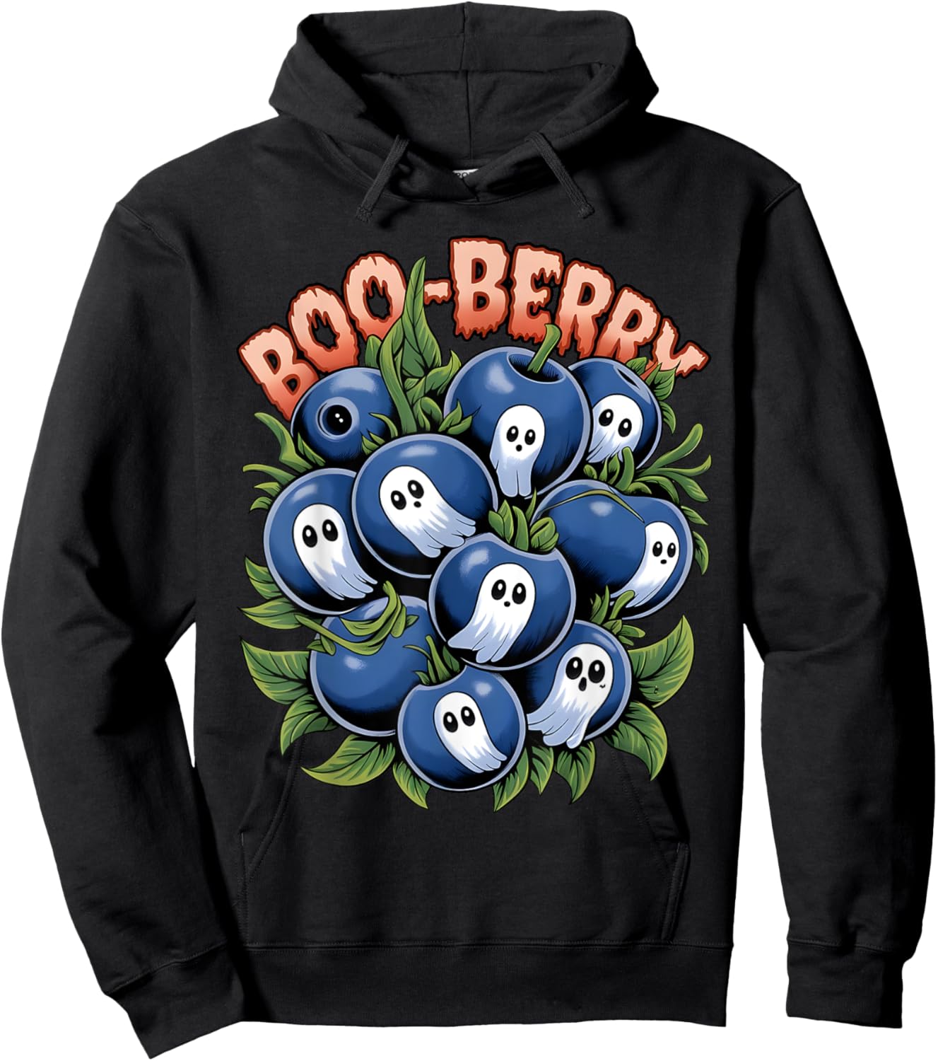 Boo Berry Blueberry Halloween Funny Ghost Costume Boys Girls Hoodie - Hoodie | Black