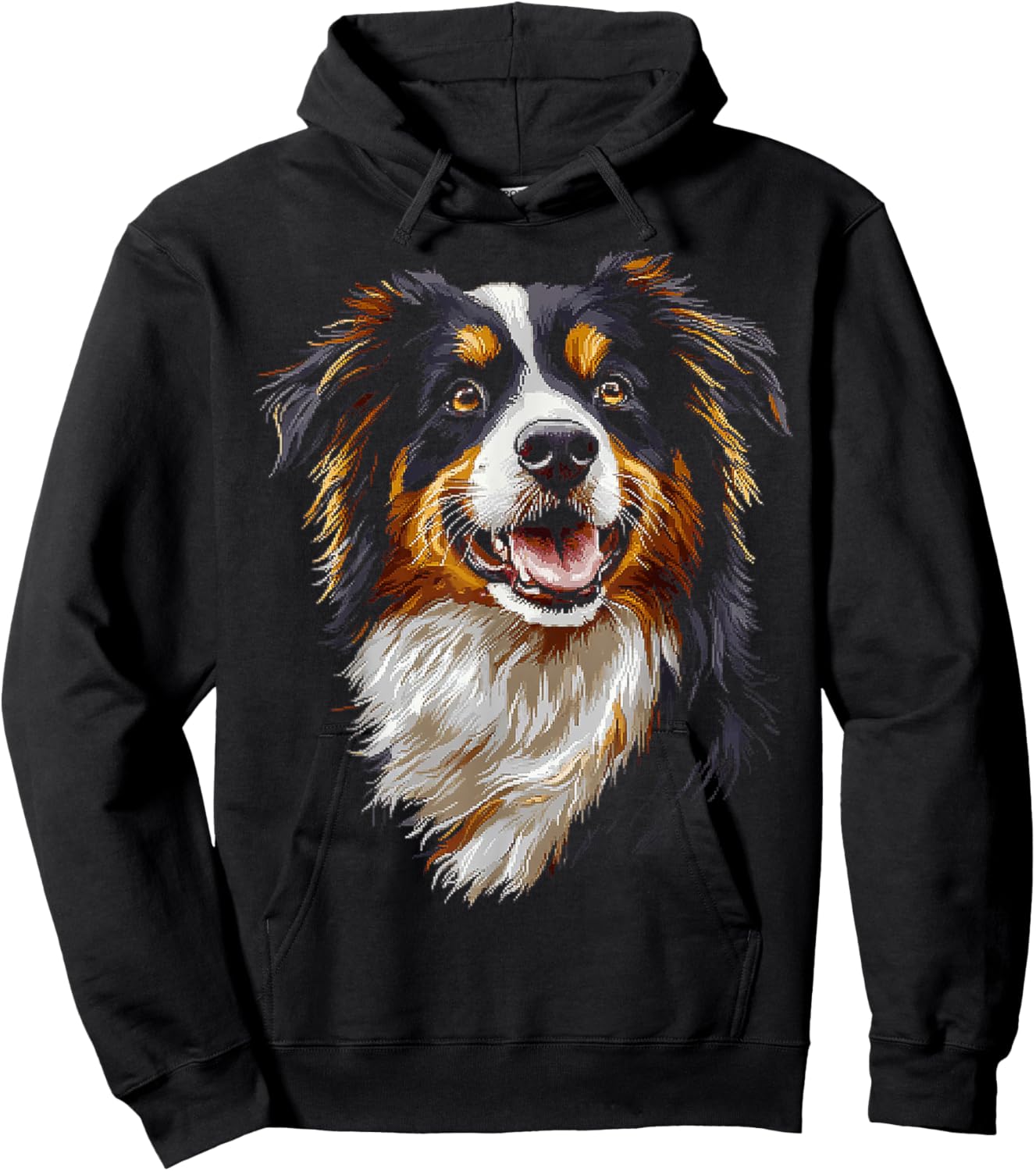 Australian Shepherd Dog Pet Artwork Australian Shepherd Men Women Kids Hoodie - Hoodie | Black