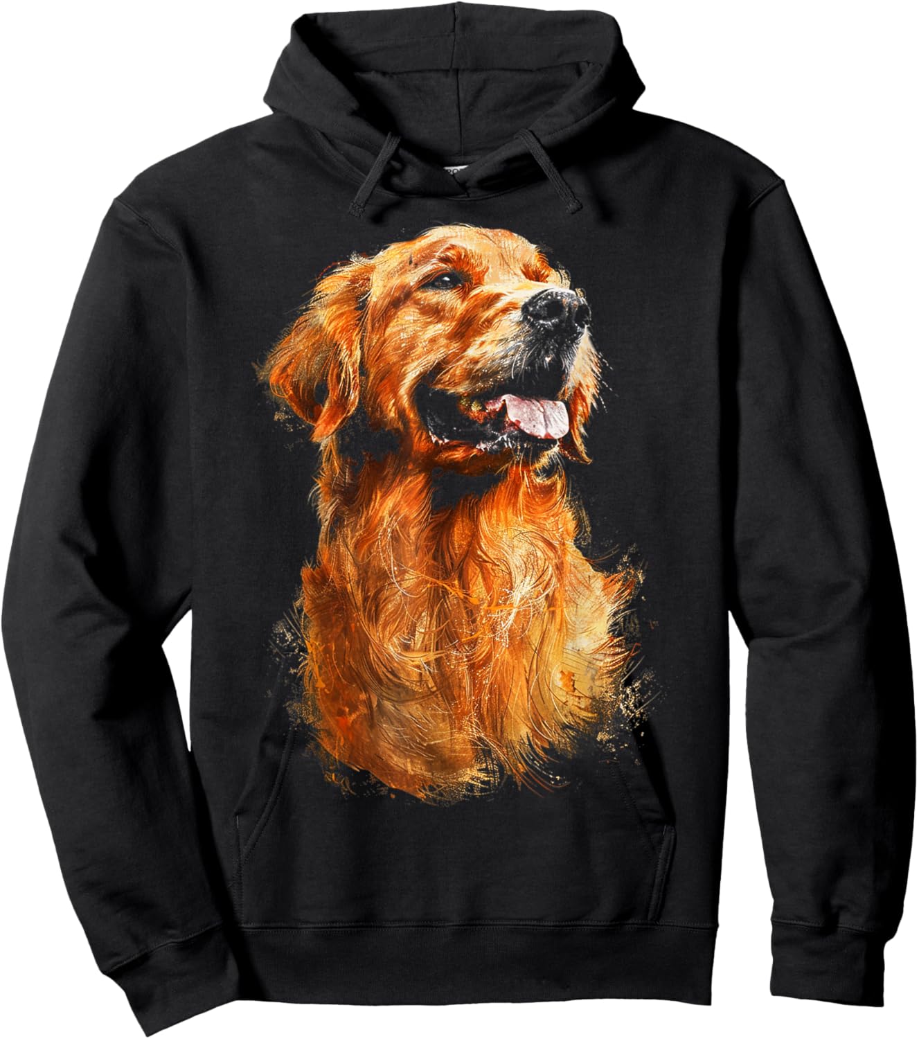 Golden Retriever Dog Graphic Pet Artwork Golden Retriever Men Women Kids Hoodie - Hoodie | Black