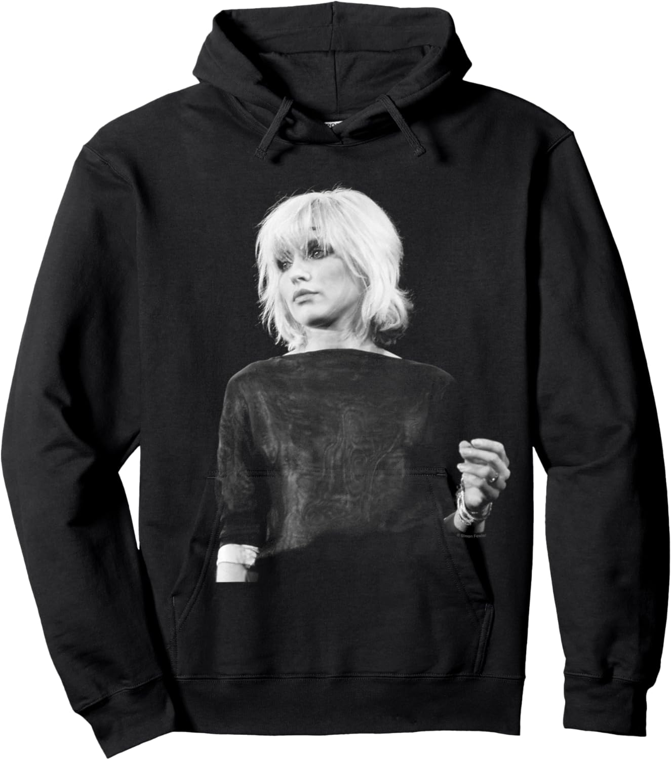 Blondie Debbie Harry On Stage by Simon Fowler Hoodie - Hoodie | Black