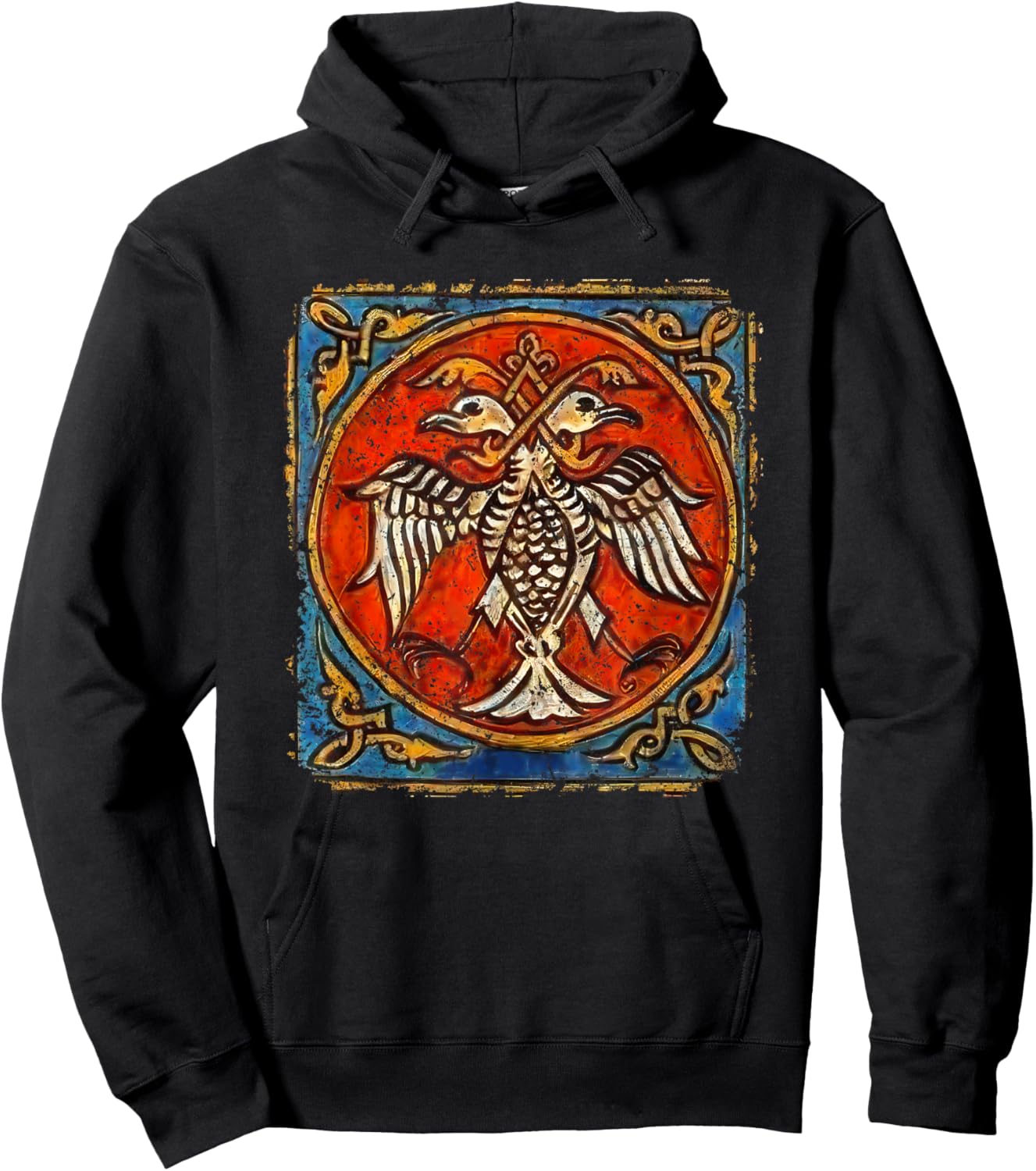 Serbian Eagle Flag, Serbia Flag, Srbija Nemanjic Dynasty Hoodie - Hoodie | Black
