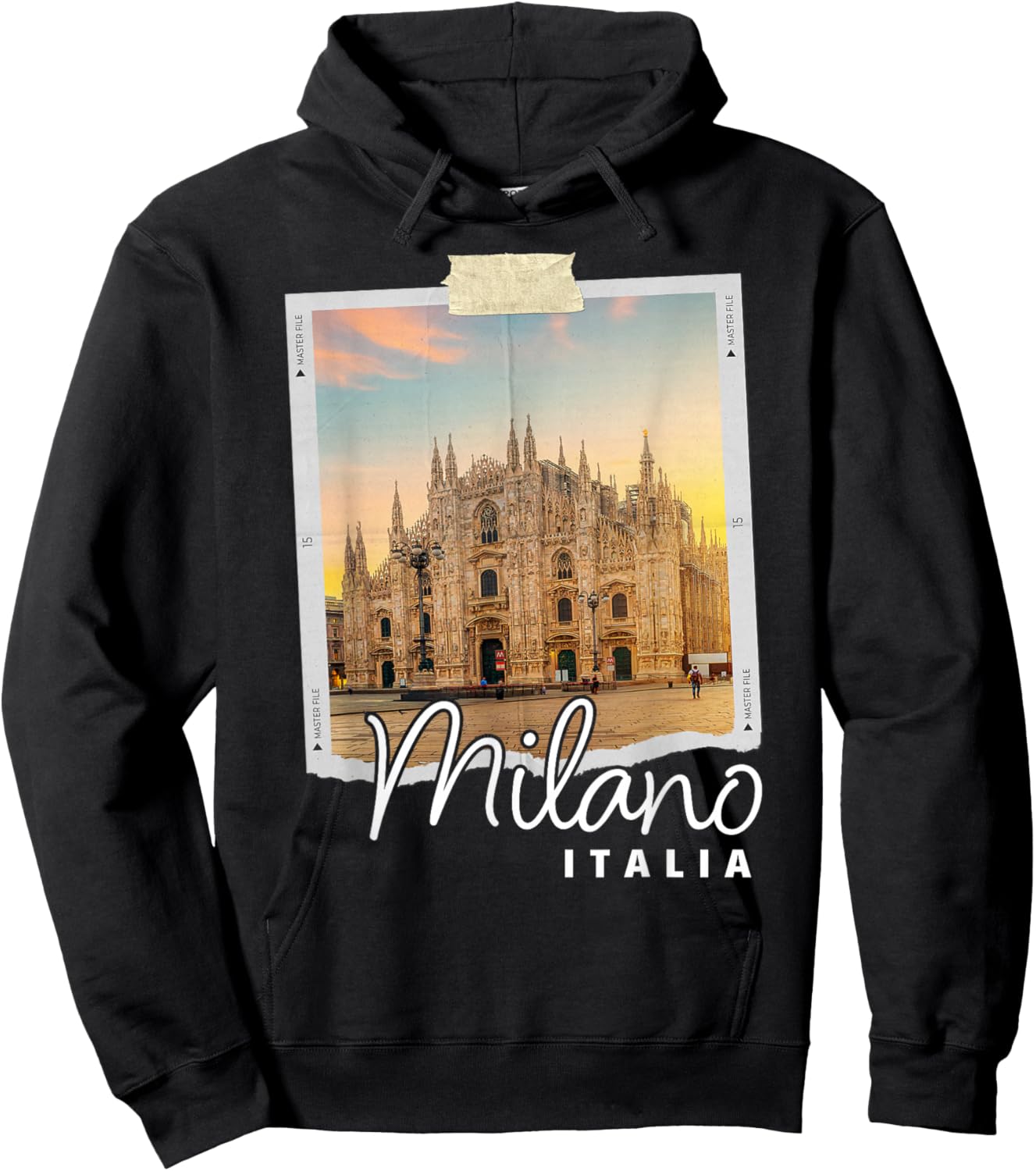 Milan Cathedral Italy Souvenir Duomo di Milano Italian Hoodie - Hoodie | Black