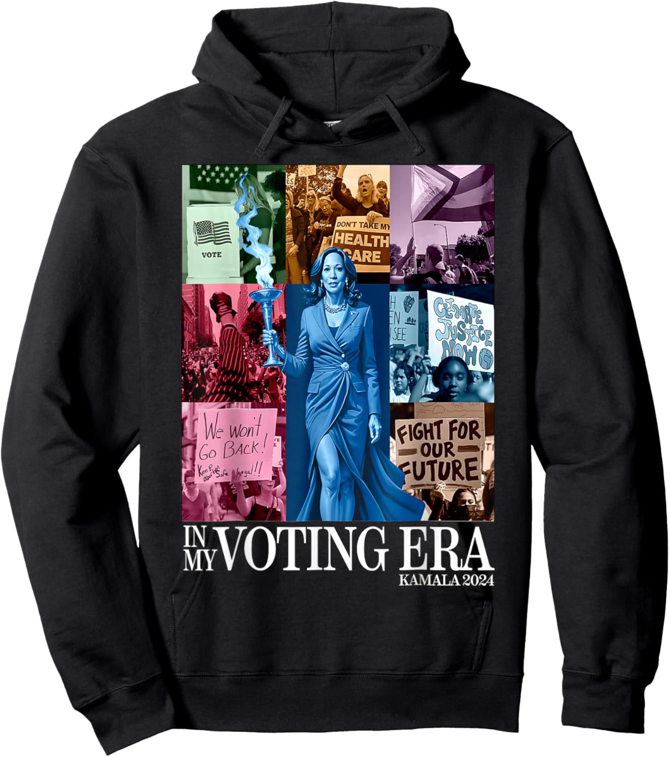 Kamala Harris 2024 Tour In My Voting Era Madam President Hoodie - Hoodie | Black