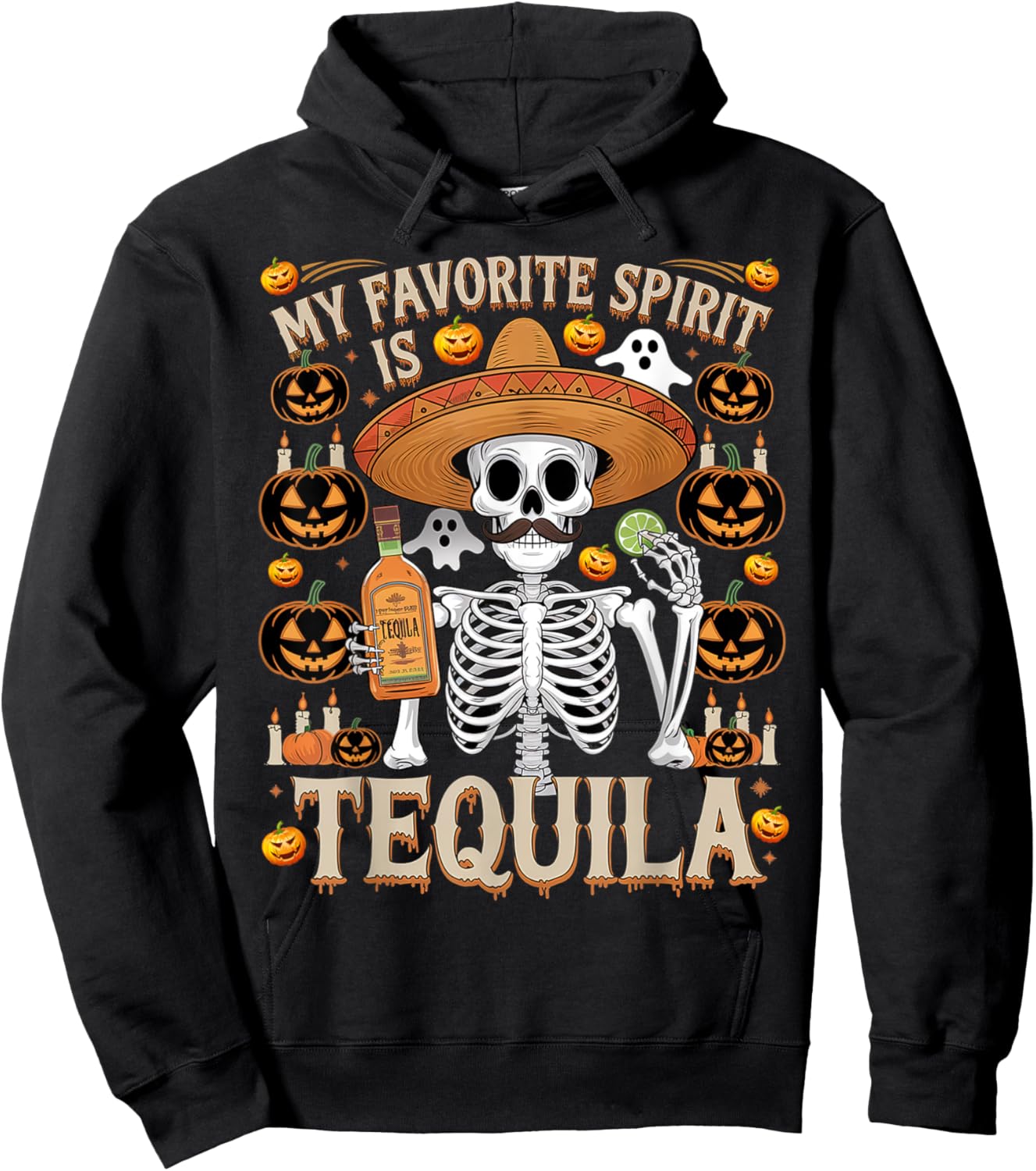 Ghost Tequila, My Favorite Spirit Is Tequila Ghost Hoodie - Hoodie | Black