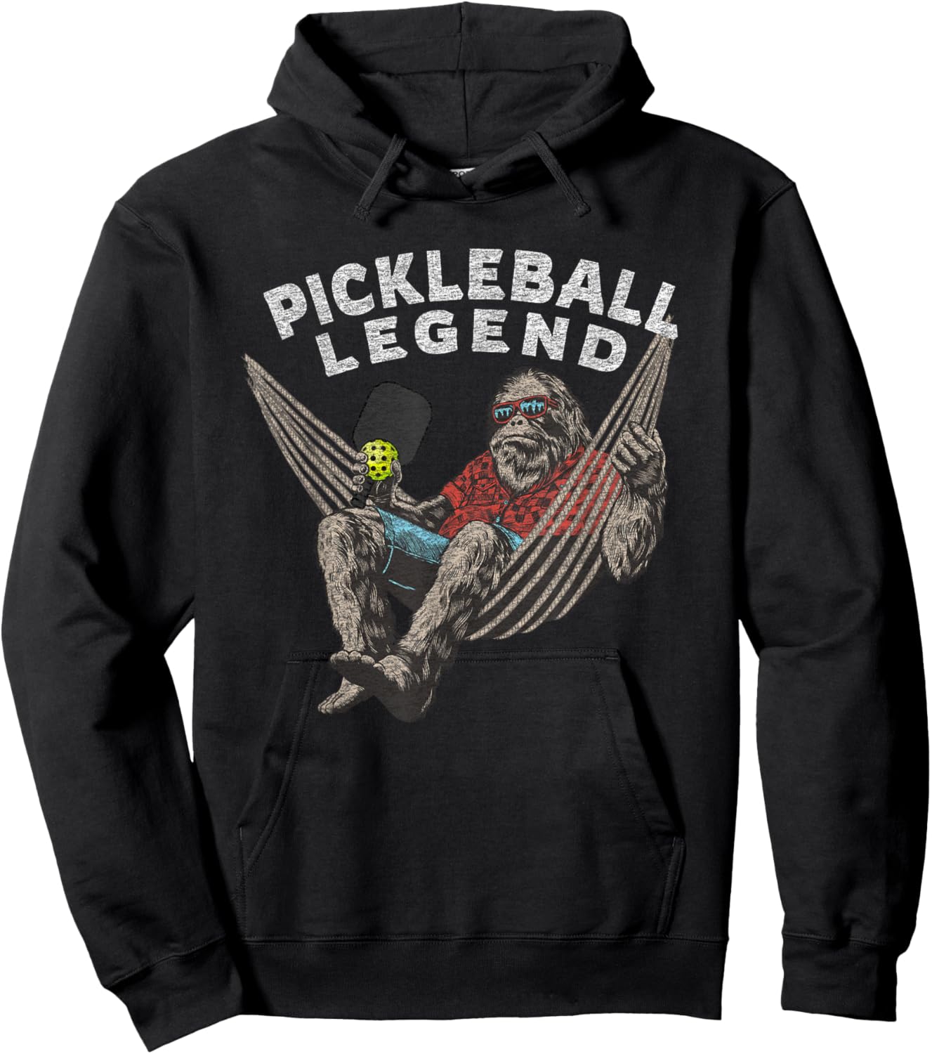 Pickleball Legend Funny Saying Vintage Graphic Hoodie - Hoodie | Black