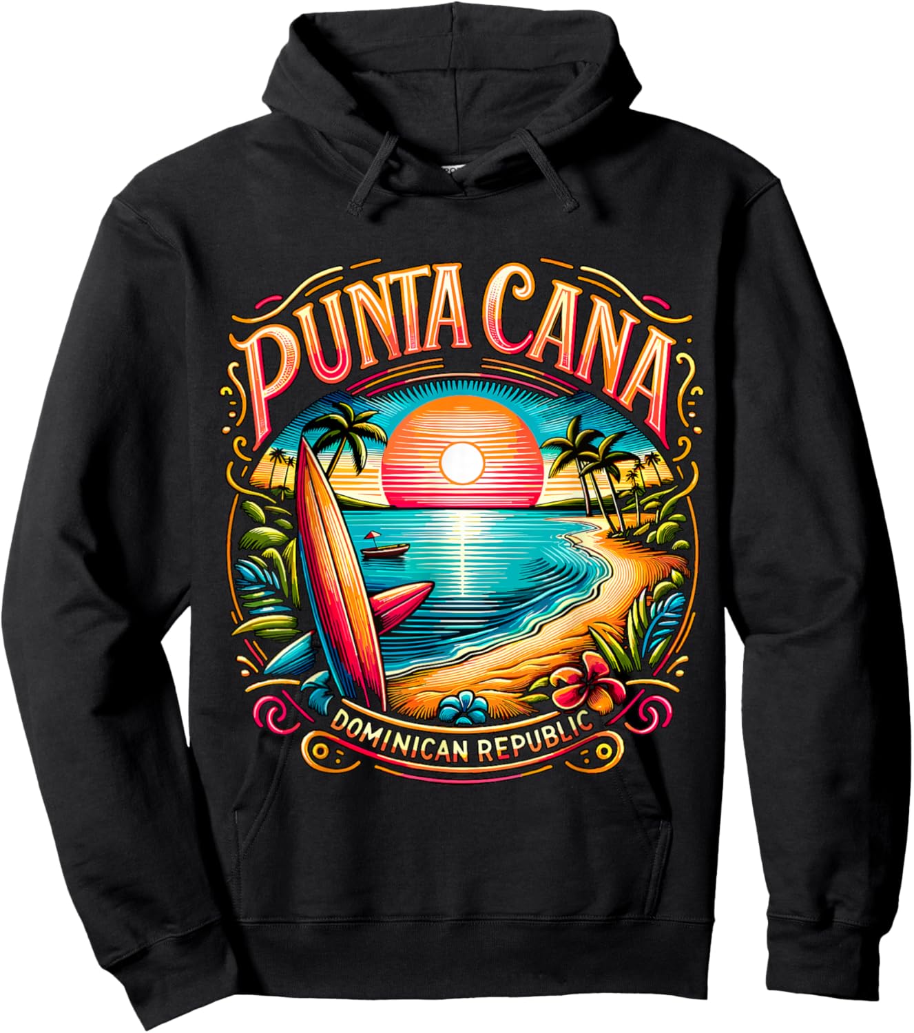 Punta Cana Dominican Republic Vacation Beach Hoodie - Hoodie | Black