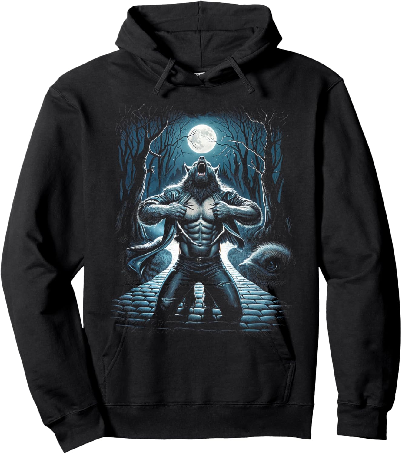Werewolf Transformation Moon Beast Mythical Creature Hoodie - Hoodie | Black