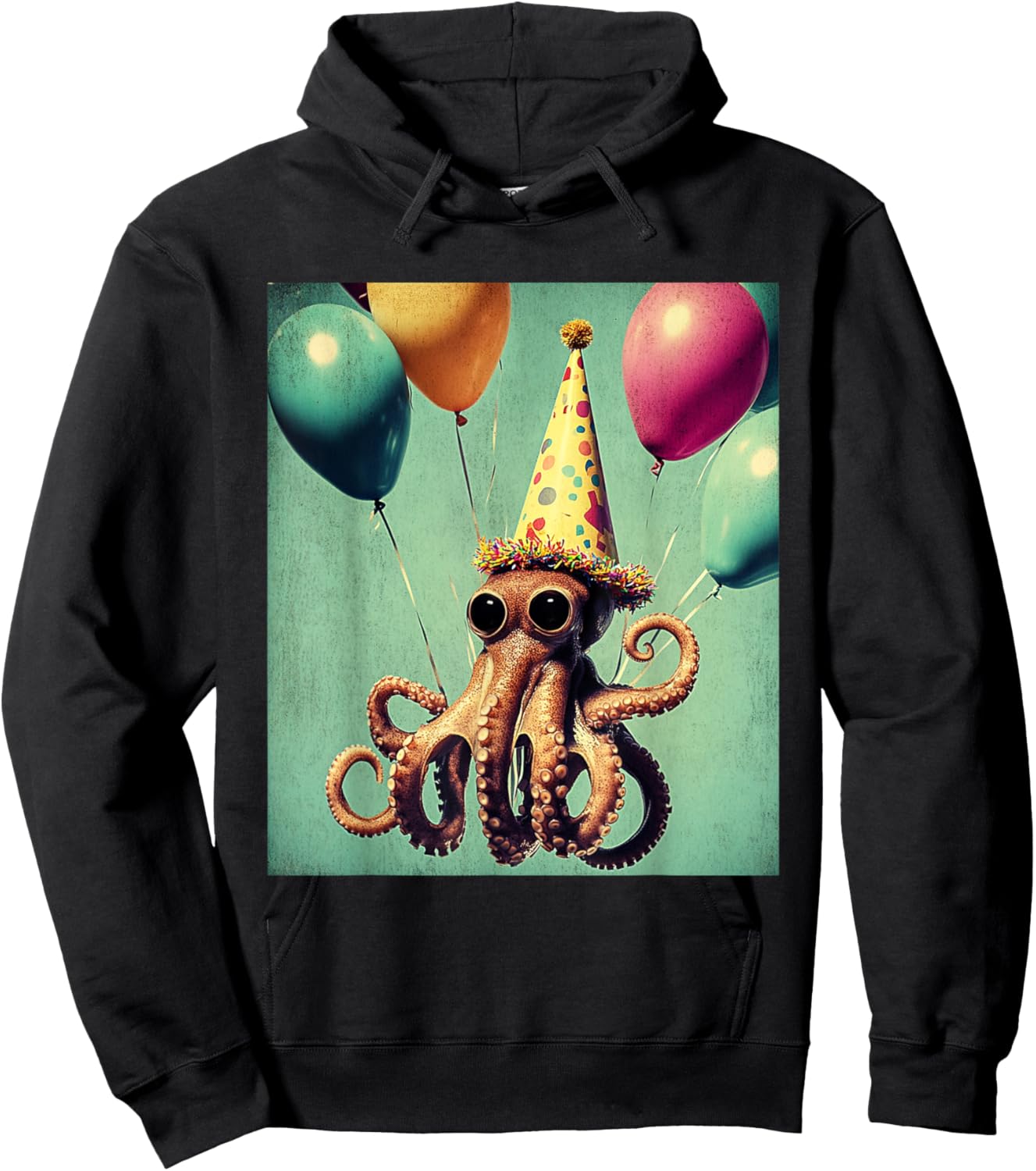 Kids Black Cartoon Hoodie - Hoodie | Black