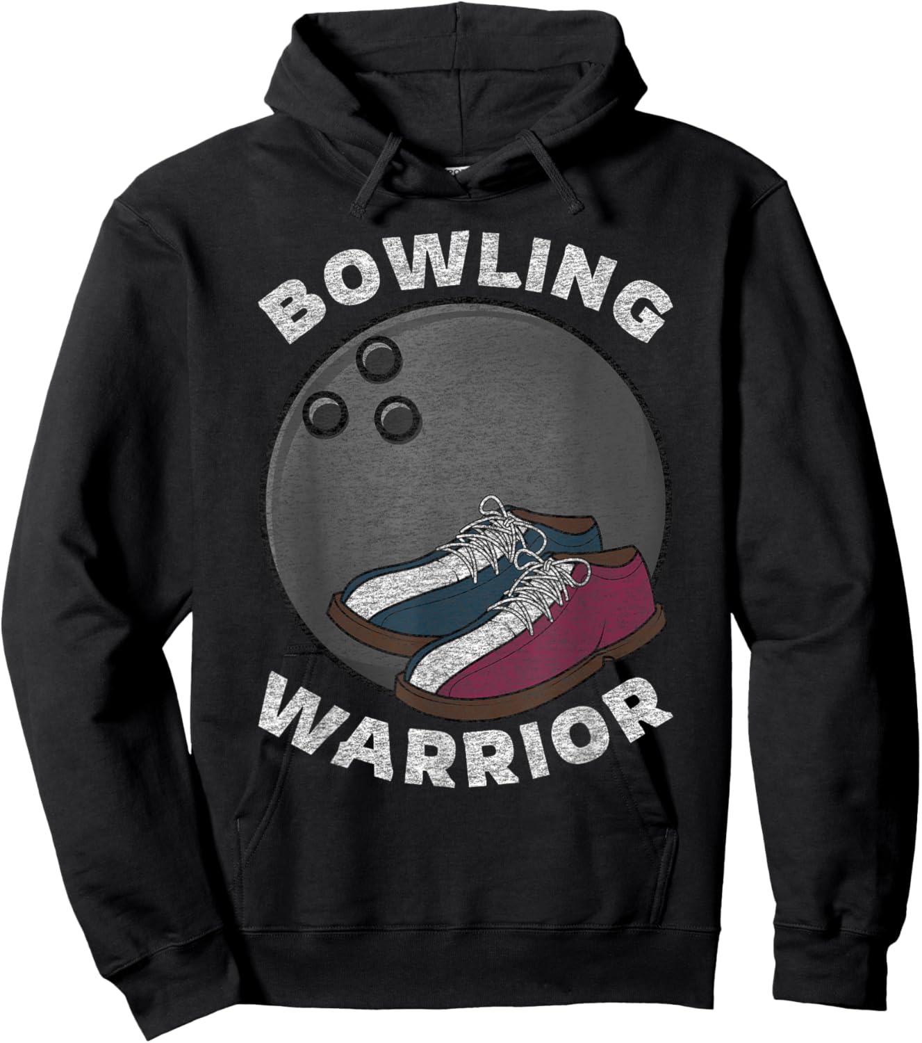 Bowling Bowler Funny Saying Vintage Graphic Hoodie - Hoodie | Black