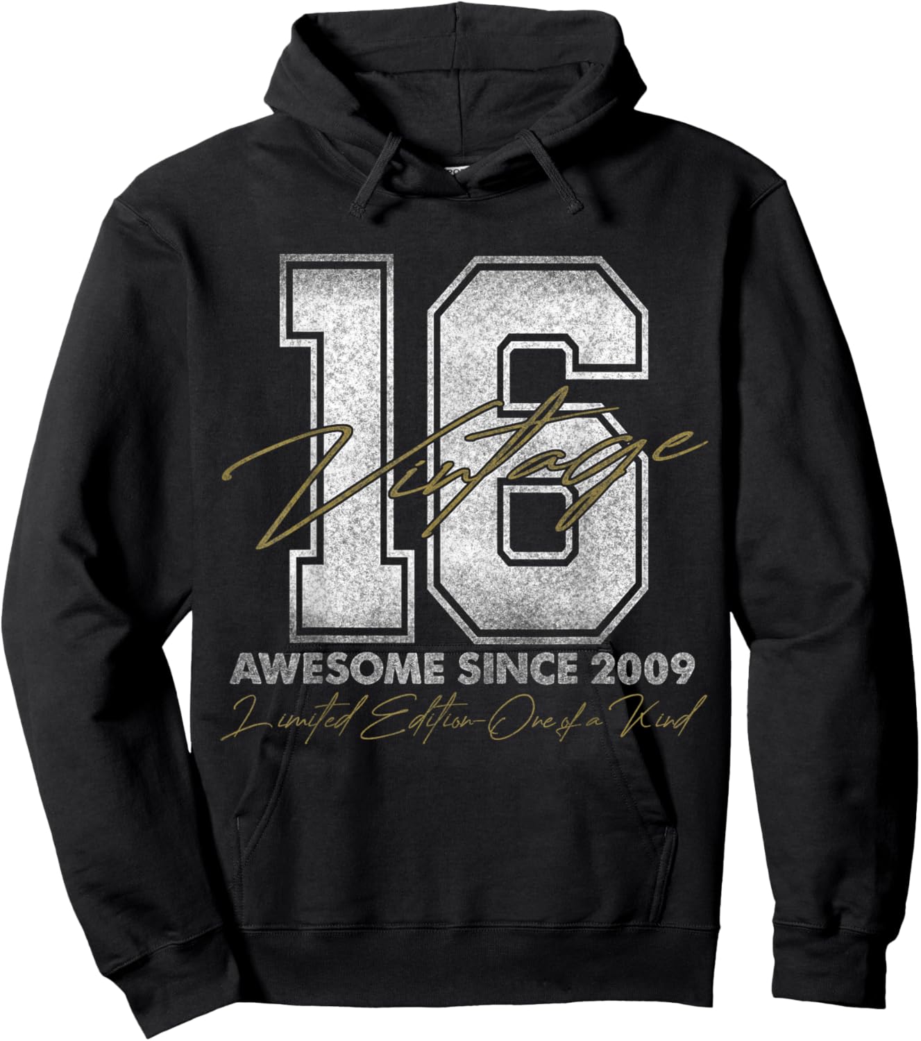 Vintage Number Shirts 2025 16 Year Old Gifts Vintage 2009 Limited Edition 16th Birthday Hoodie - Hoodie | Black