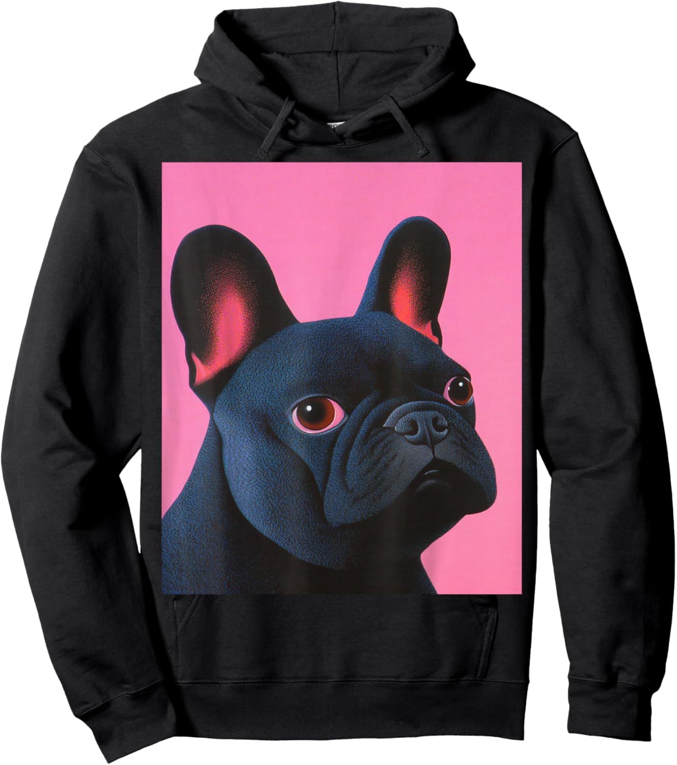 A Dog Black Frenchton French Bulldog Pink Art Frenchie Hoodie - Hoodie | Black