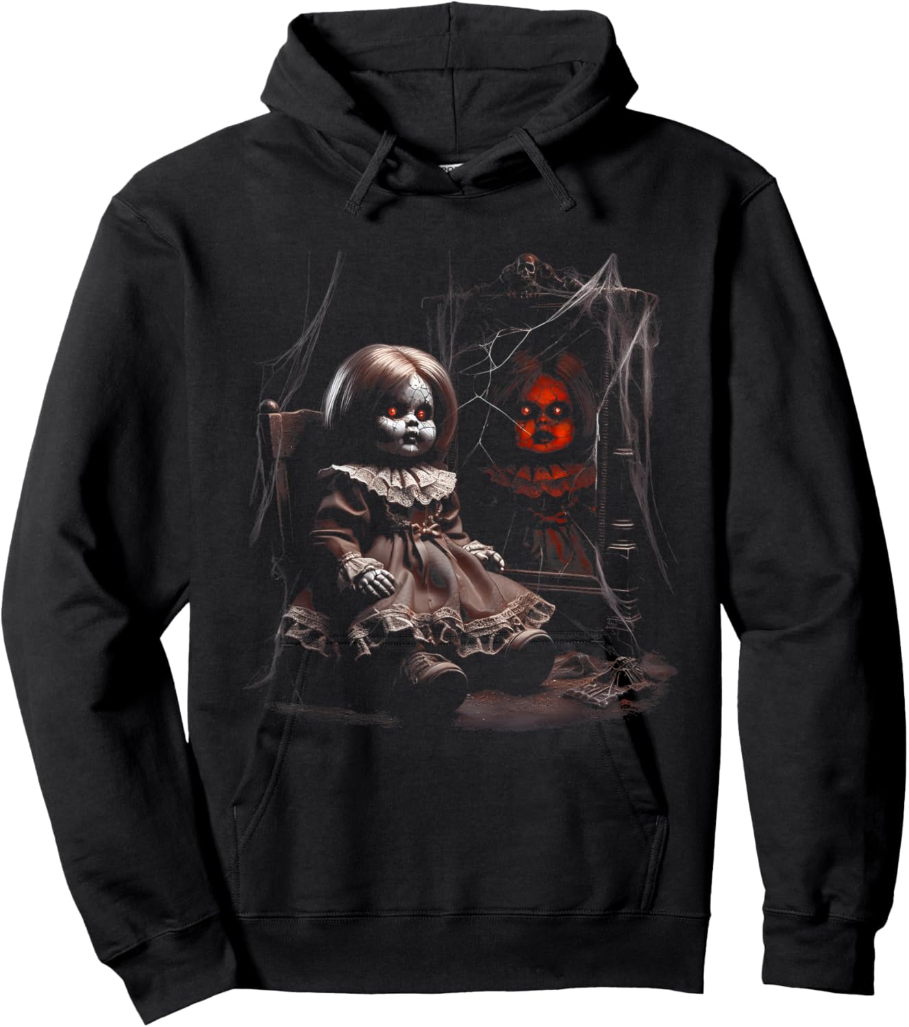 Murder Doll Halloween Killer Puppet Creepy Hoodie - Hoodie | Black
