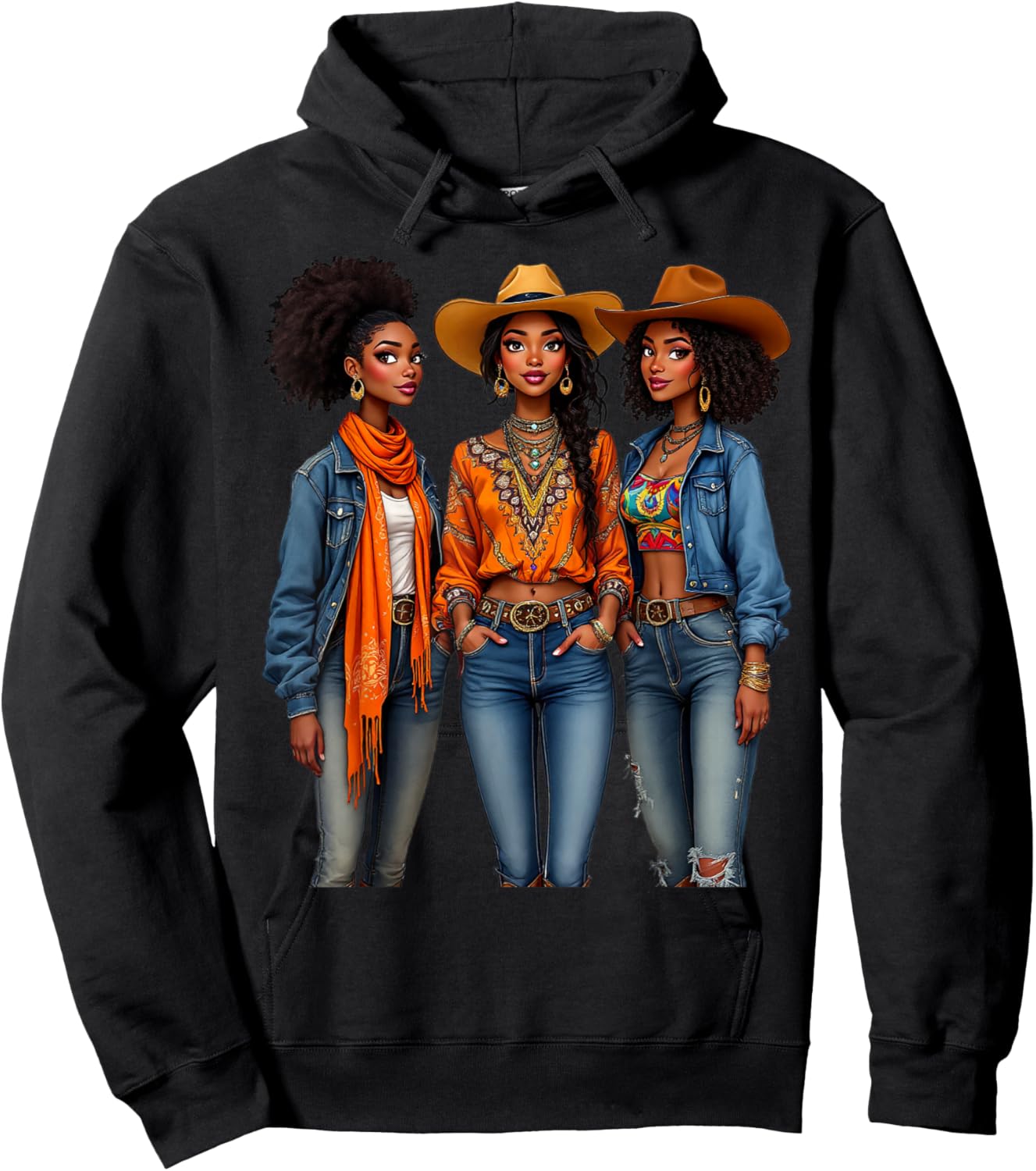 Black Cowgirl Vibes Melanin Black History Texas Hoodie - Hoodie | Black