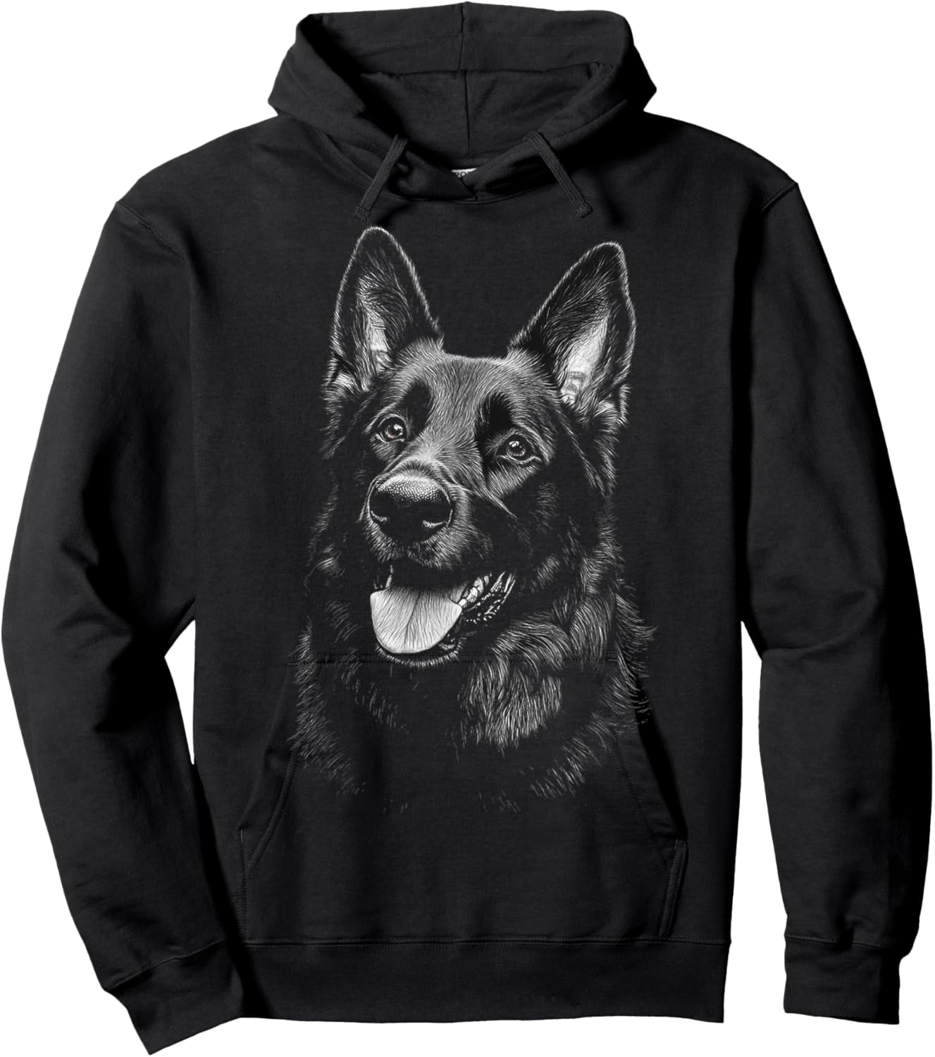 German Shepherd Dog Graphic Pet Art German Shepherd Hoodie - Hoodie | Black