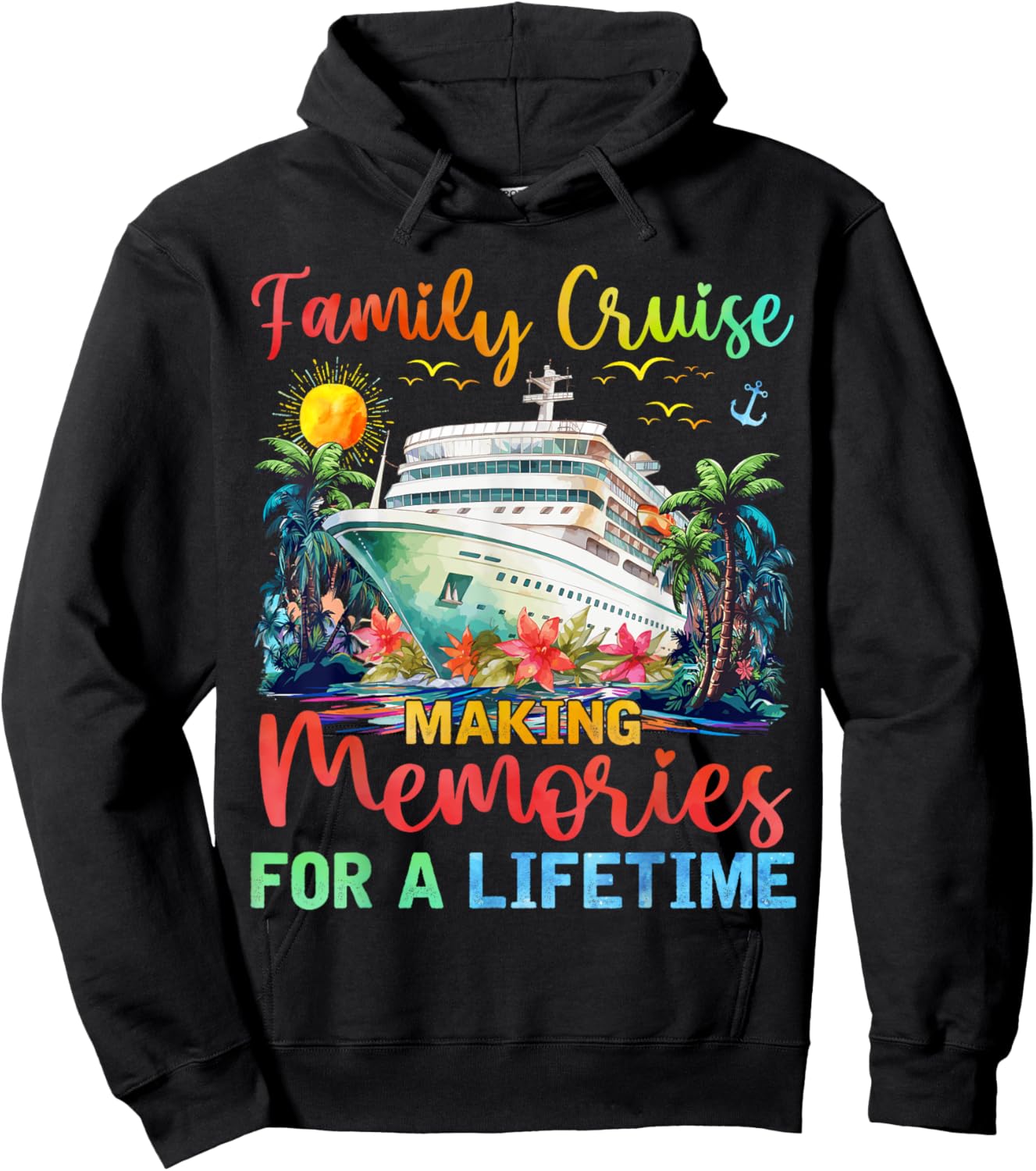 Family Cruise 2025 Cruise Vacation Family Matching Hoodie - Hoodie | Black