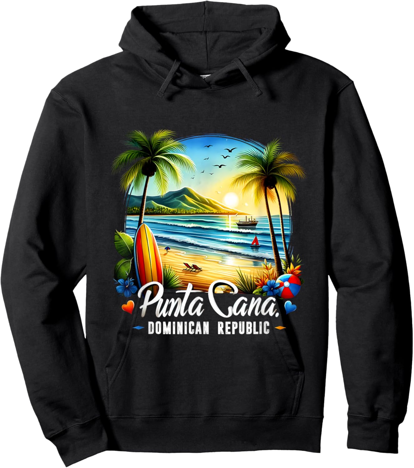 Punta Cana Dominican Republic Beach Vacation Family Matching Hoodie - Hoodie | Black