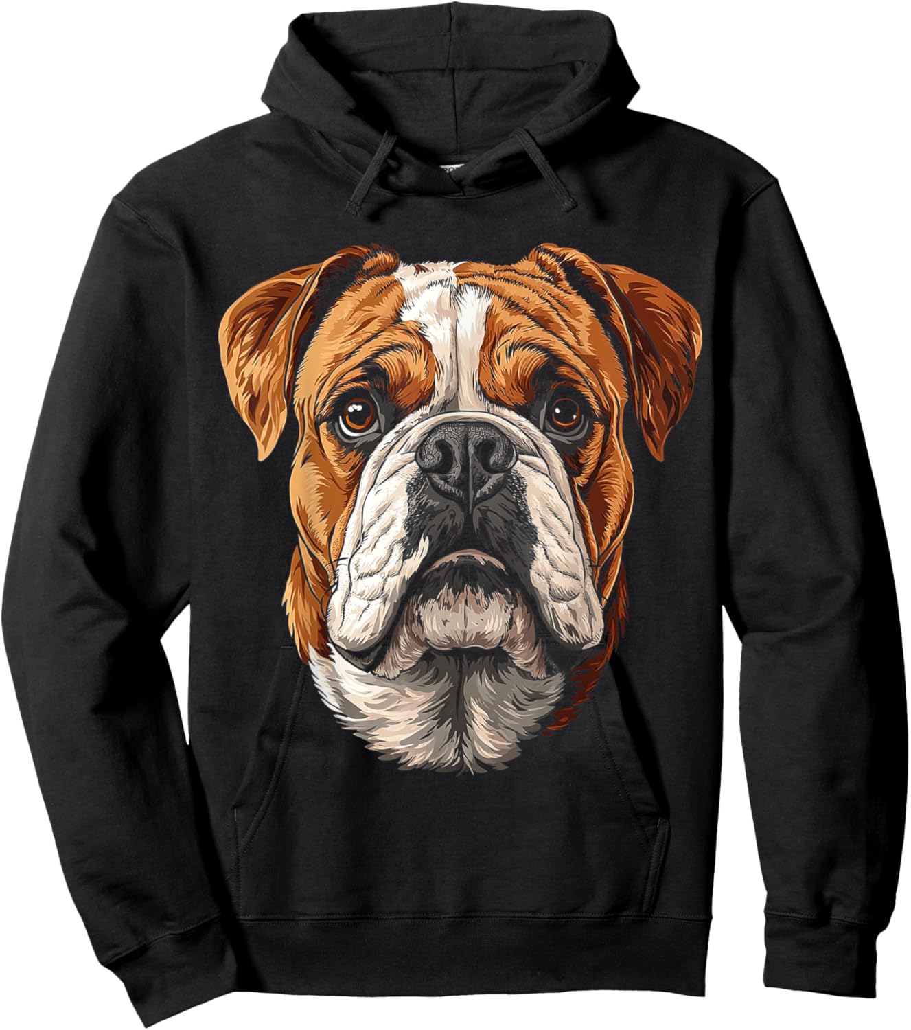 British Bulldog Dog Graphic Pet Art British Bulldog Men Women Kids Hoodie - Hoodie | Black