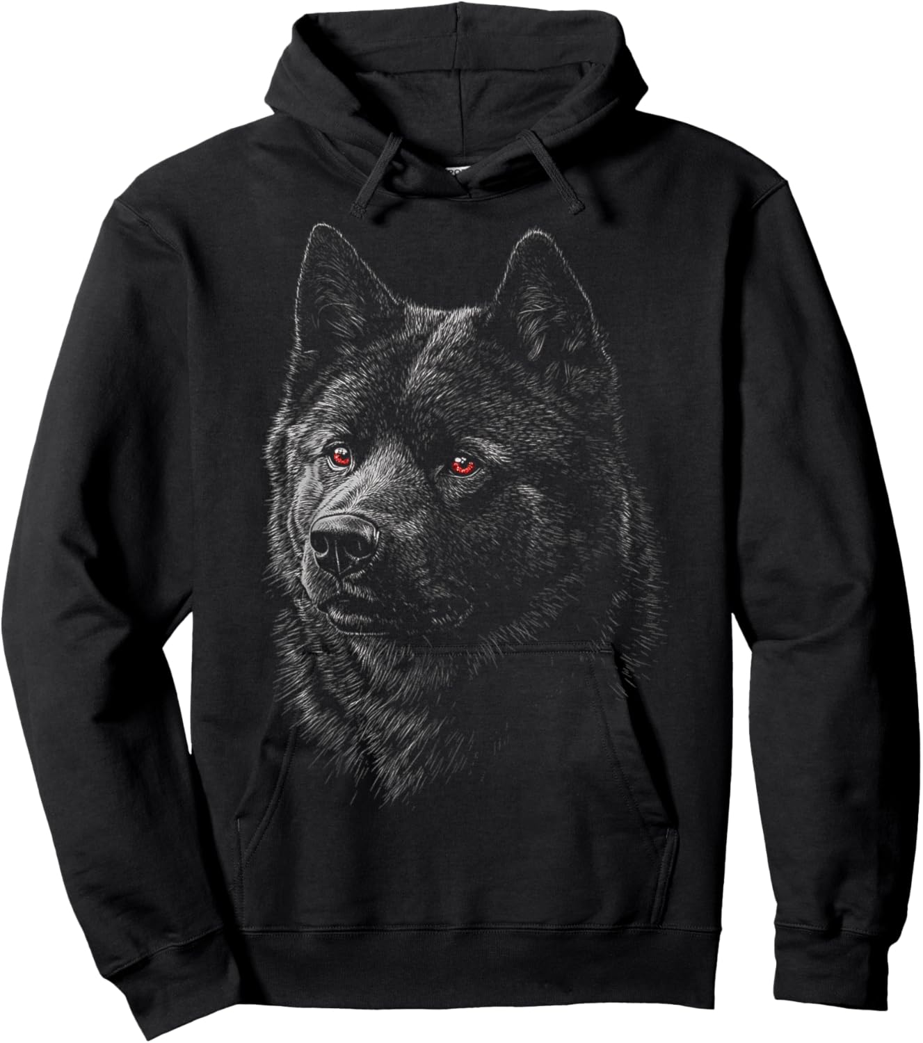 Akita Dog Graphic Pet Illustration Akita Hoodie - Hoodie | Black