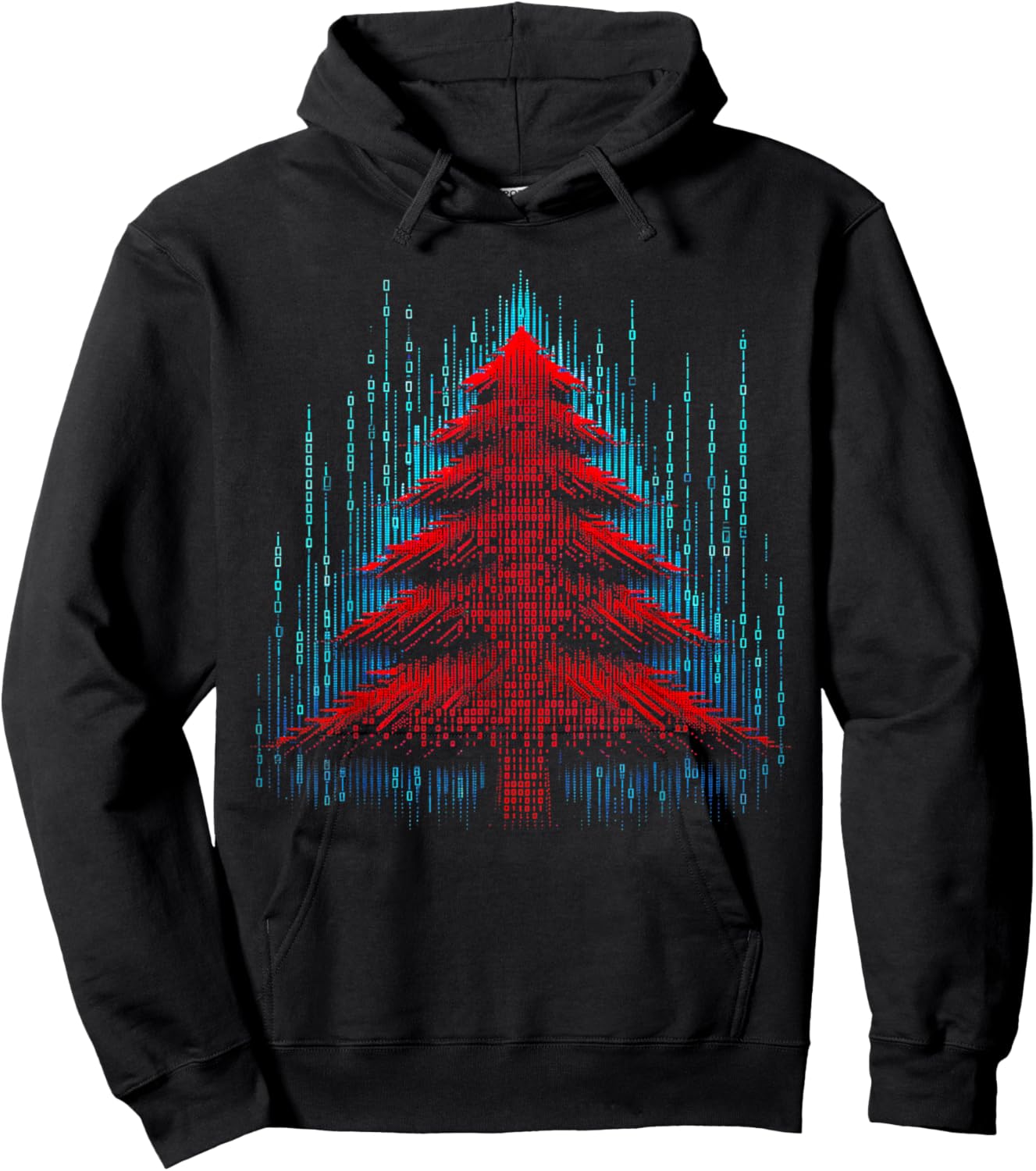 Funny Binary Christmas Tree Computer Programmer Geek for man Hoodie - Hoodie | Black