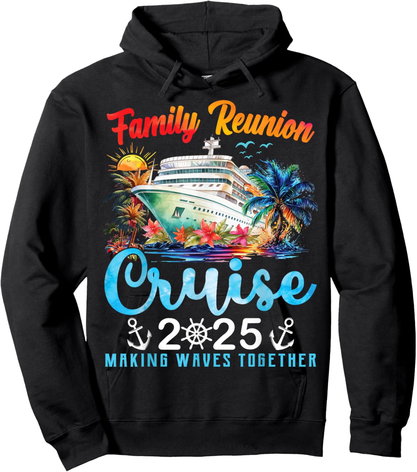 Cruise Ship Vacation Matching Family Reunion Cruise 2025 Hoodie - Hoodie | Black