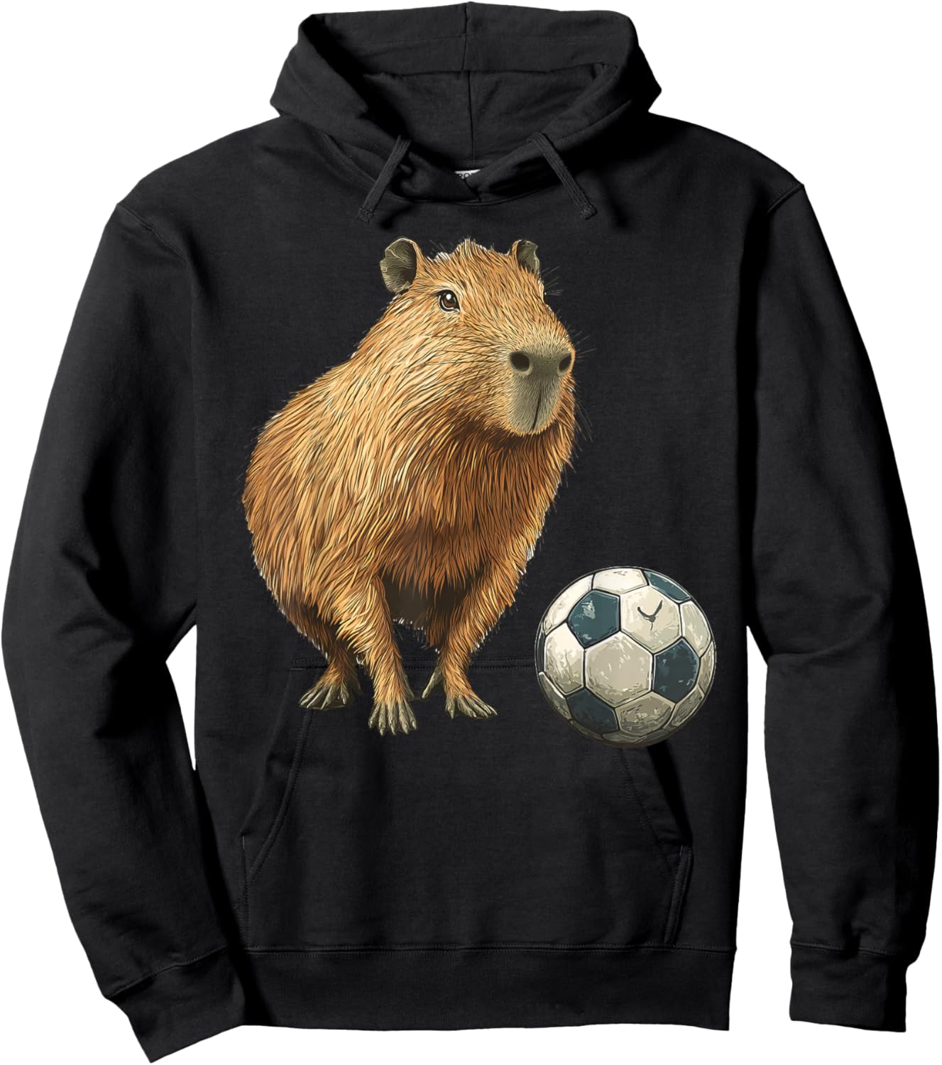 Capybara Soccer Hoodie - Hoodie | Black