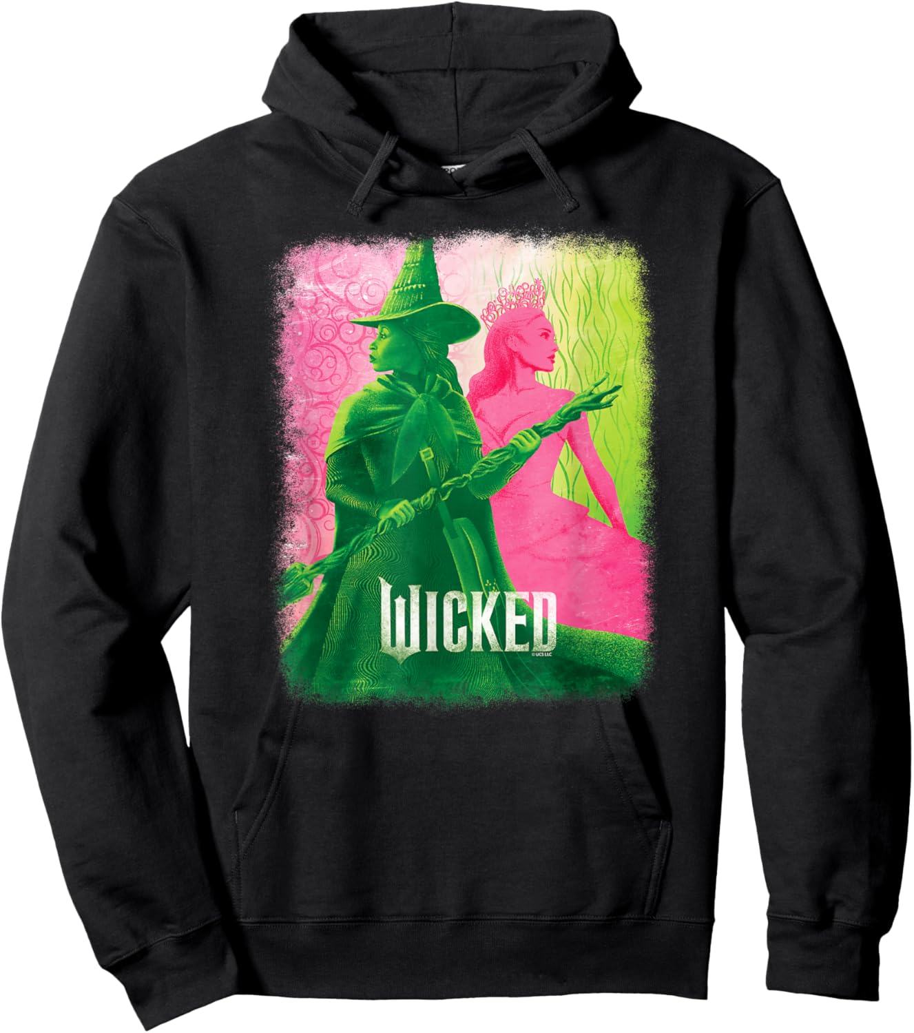 Wicked -Kids Movie Tie-In , Black, Small, Short Sleeve, , Tonal Effect Movie Design Hoodie - Hoodie | Black