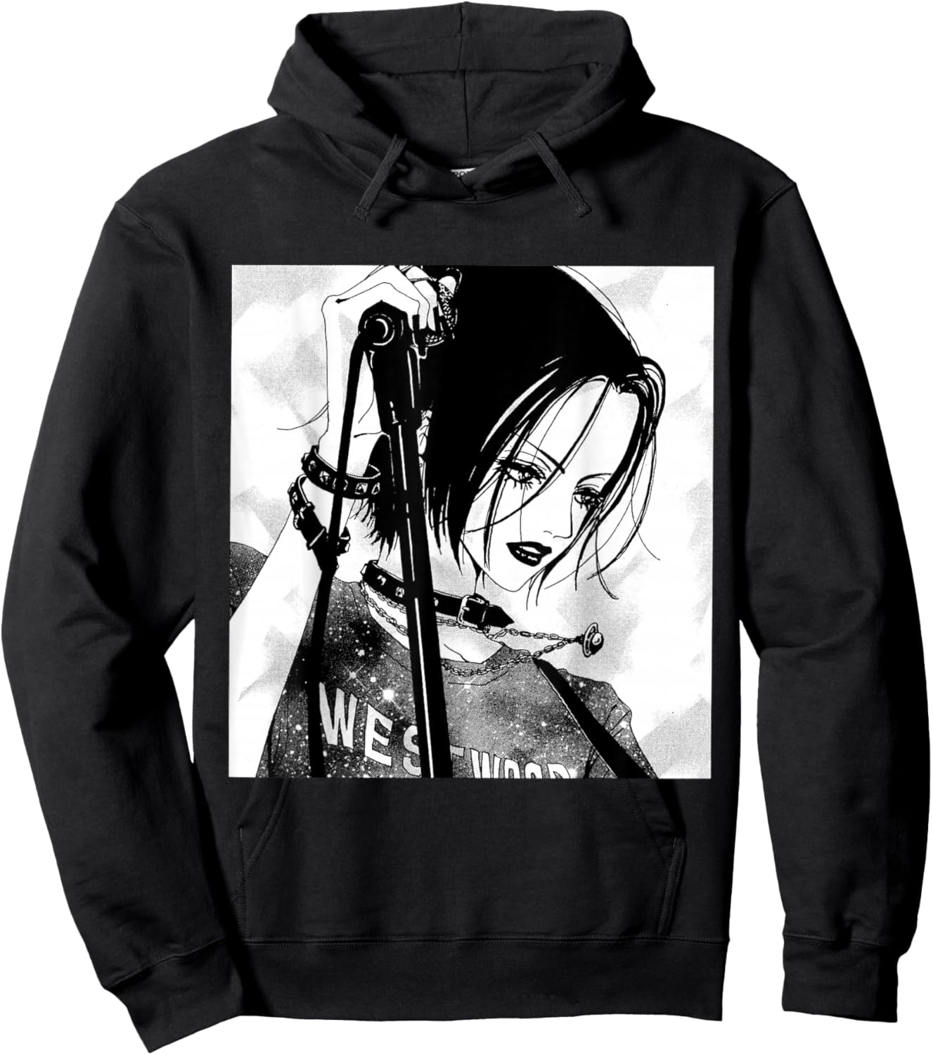 Anime Gothic Girl Aesthetic Soft Grunge Waifu Japanese Otaku Hoodie - Hoodie | Black