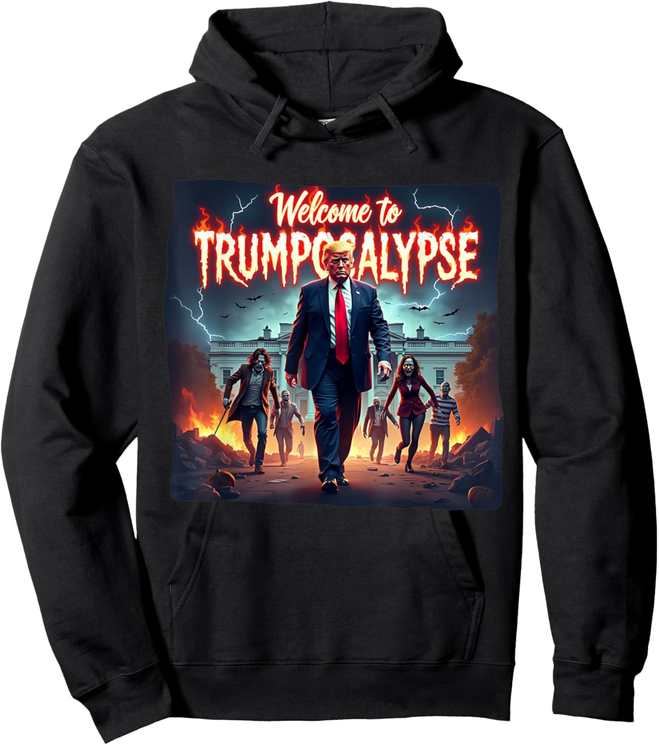 Welcome to Trump-ocalypse funny Donald Trump Halloween Hoodie - Hoodie | Black