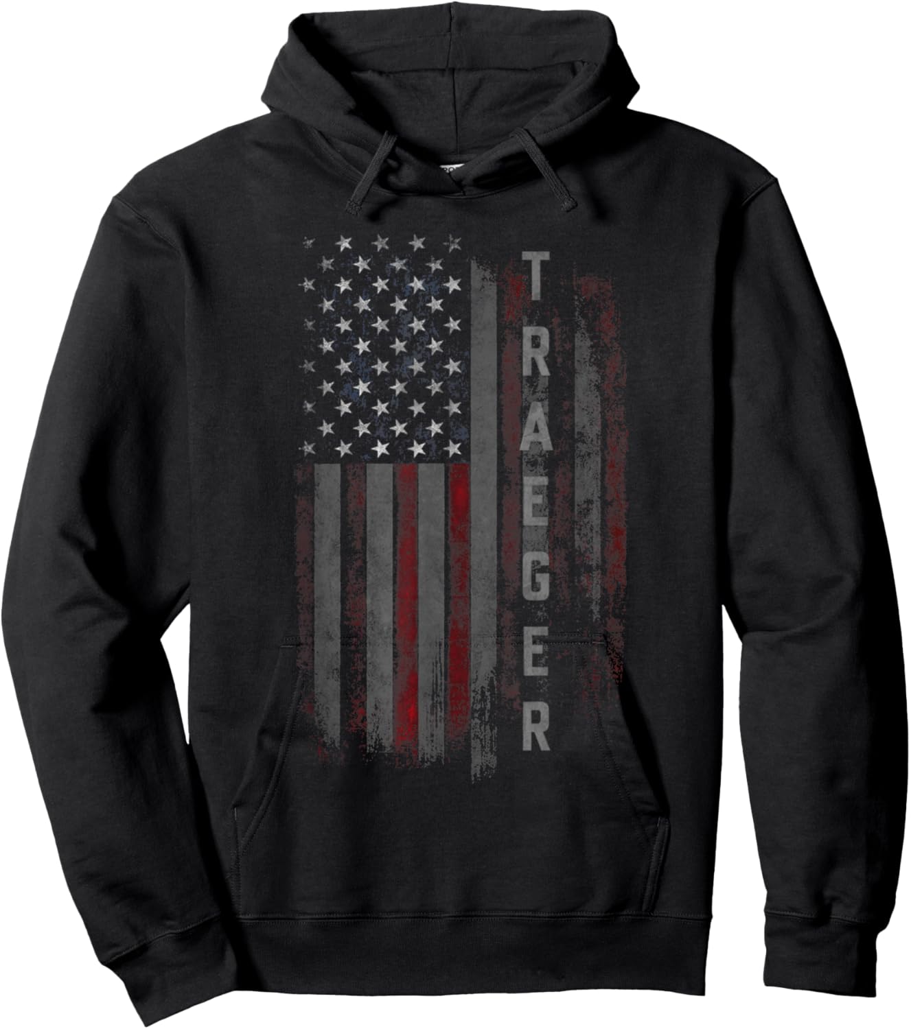 Traeger Family American Flag Hoodie - Hoodie | Black