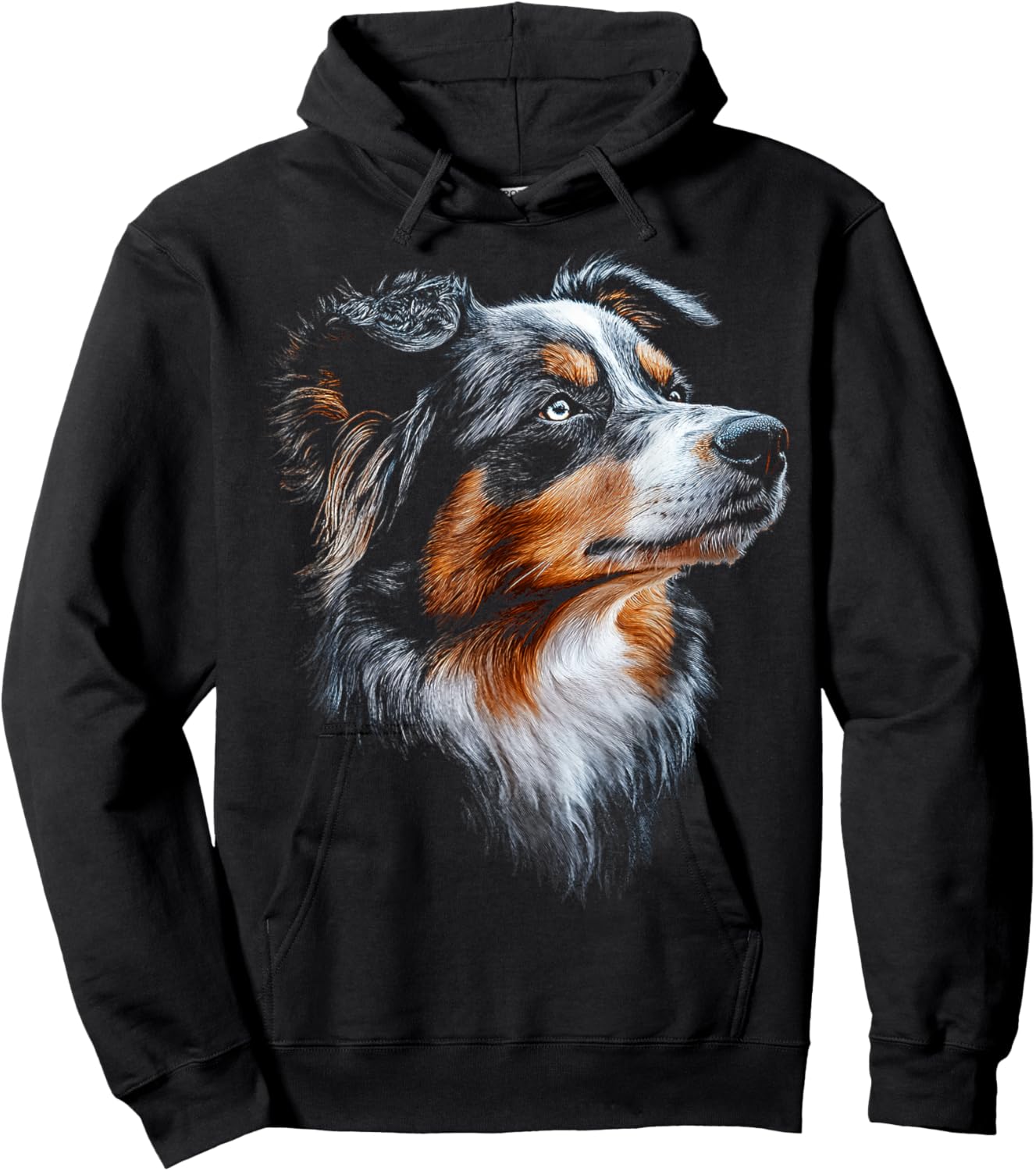 Australian Shepherd Dog Pet Artwork Australian Shepherd Hoodie - Hoodie | Black