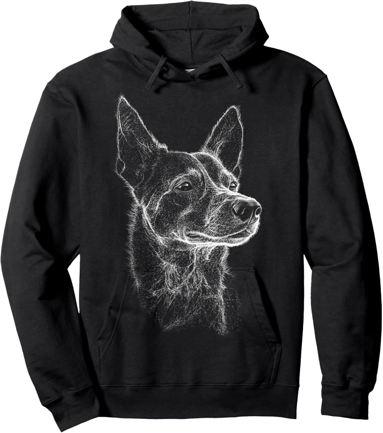 Cattle Dog Motif Pet Artwork Cattle Women Kids Hoodie - Hoodie | Black