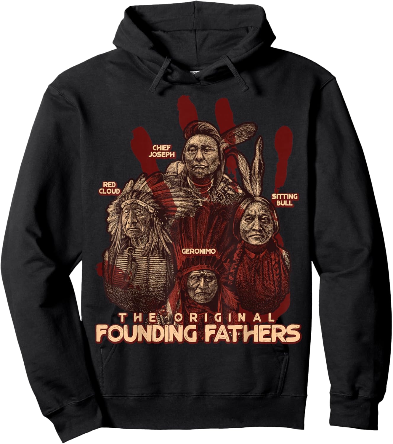 The Original Founding Fathers Native American Themed Hoodie - Hoodie | Black