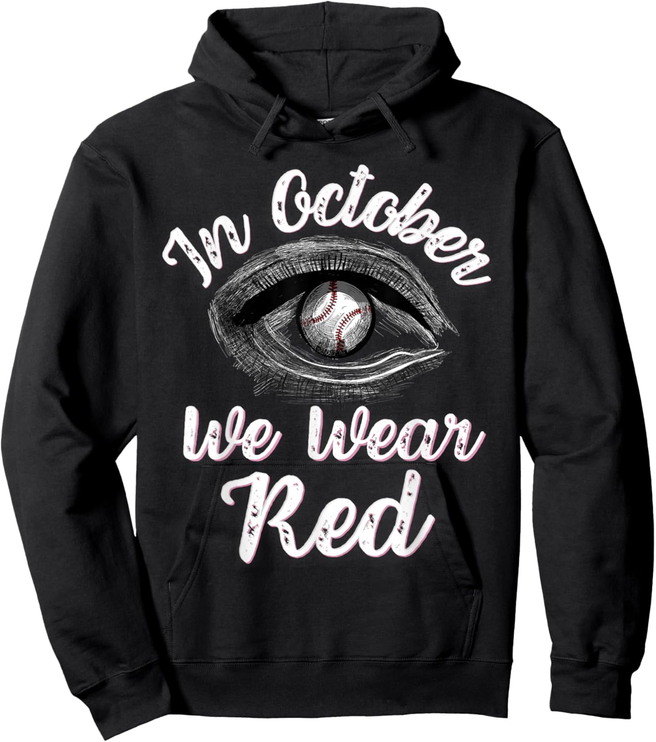 In October we wear red Hoodie - Hoodie | Black