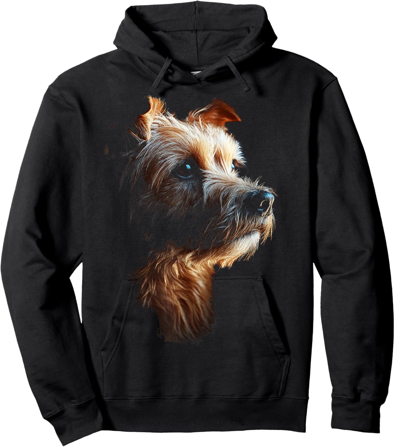 Norfolk Terrier Dog Motif Pet Illustration Norfolk Terrier Women Kids Hoodie - Hoodie | Black