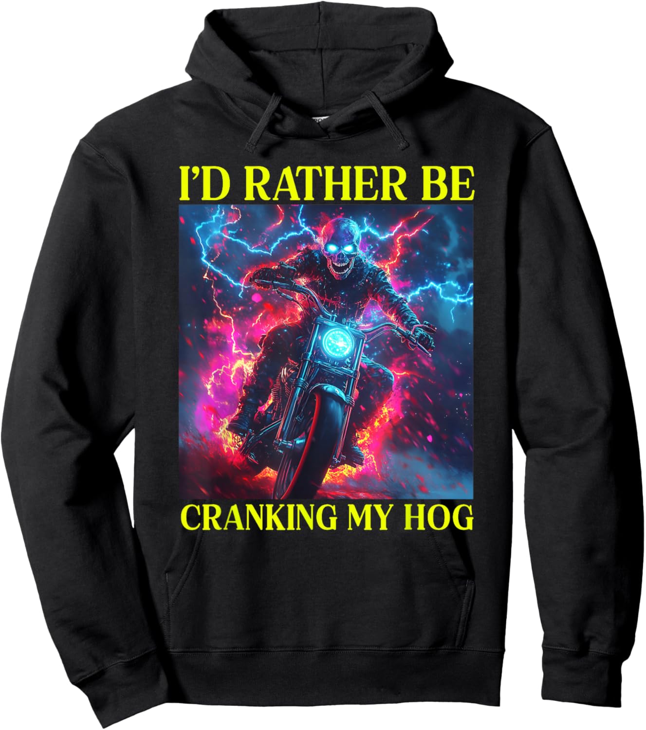 I'd Rather Be Cranking My Hog Funny Vacation Swap Hoodie - Hoodie | Black