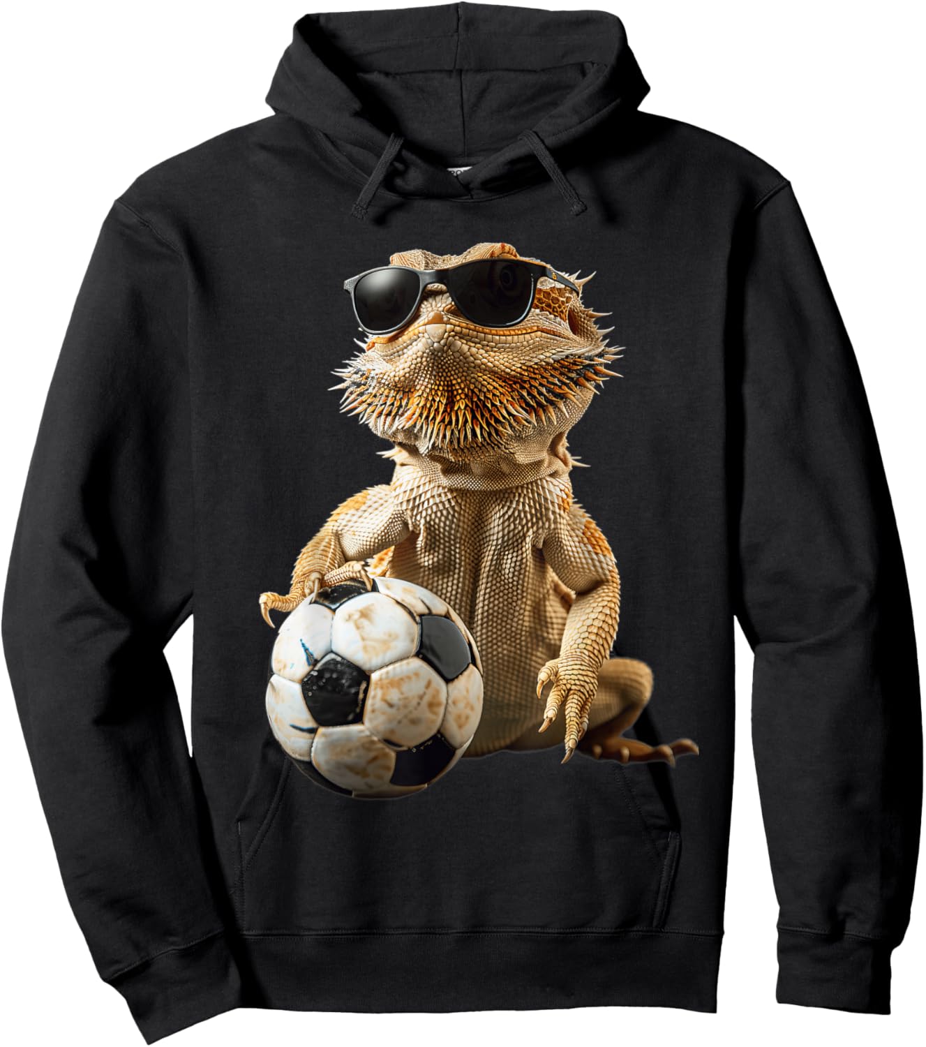 Bearded Dragon Soccer Hoodie - Hoodie | Black