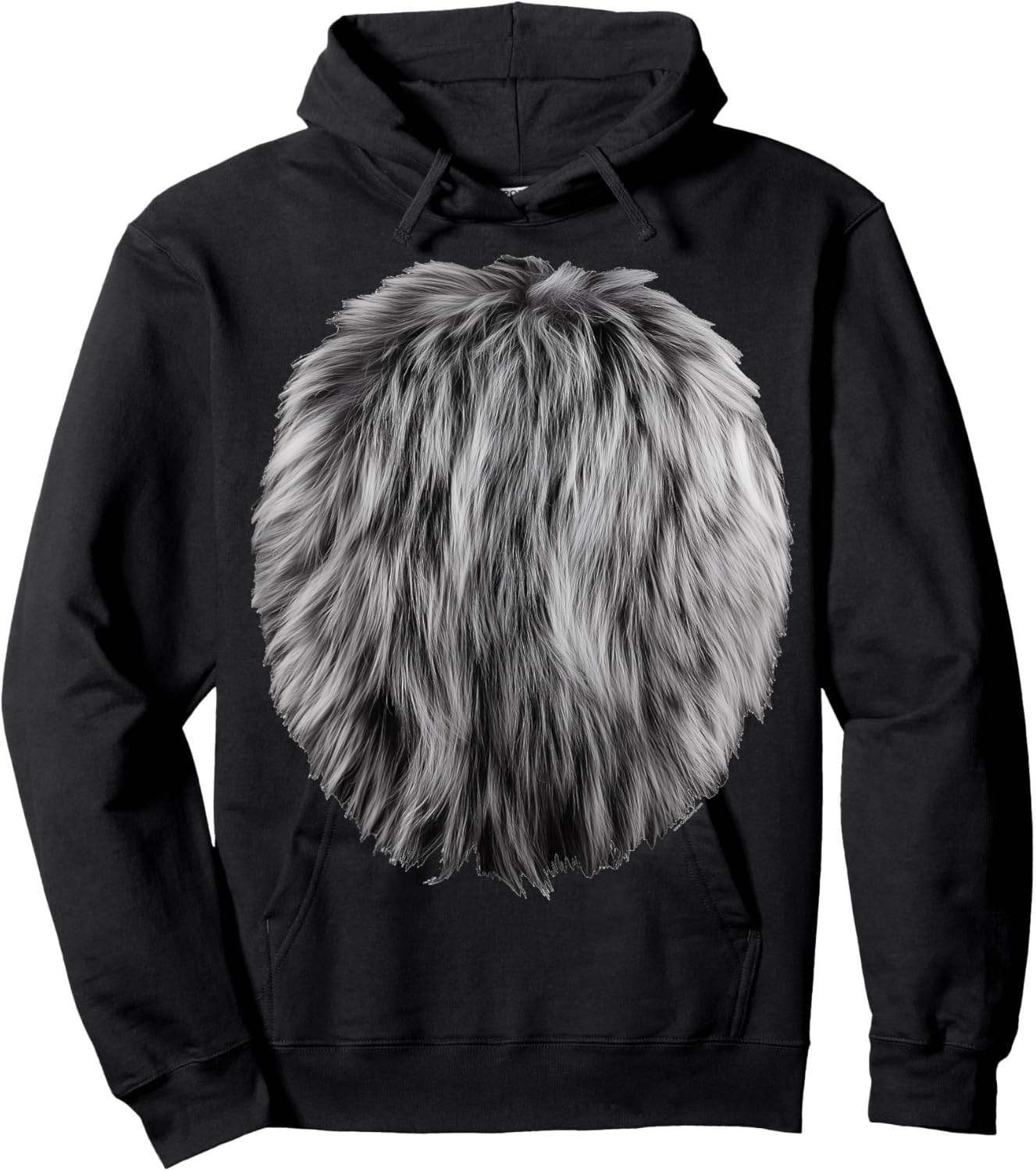 Gray Animal Belly Costume DIY Cosplay Koala Bear Mouse Wolf Hoodie - Hoodie | Black