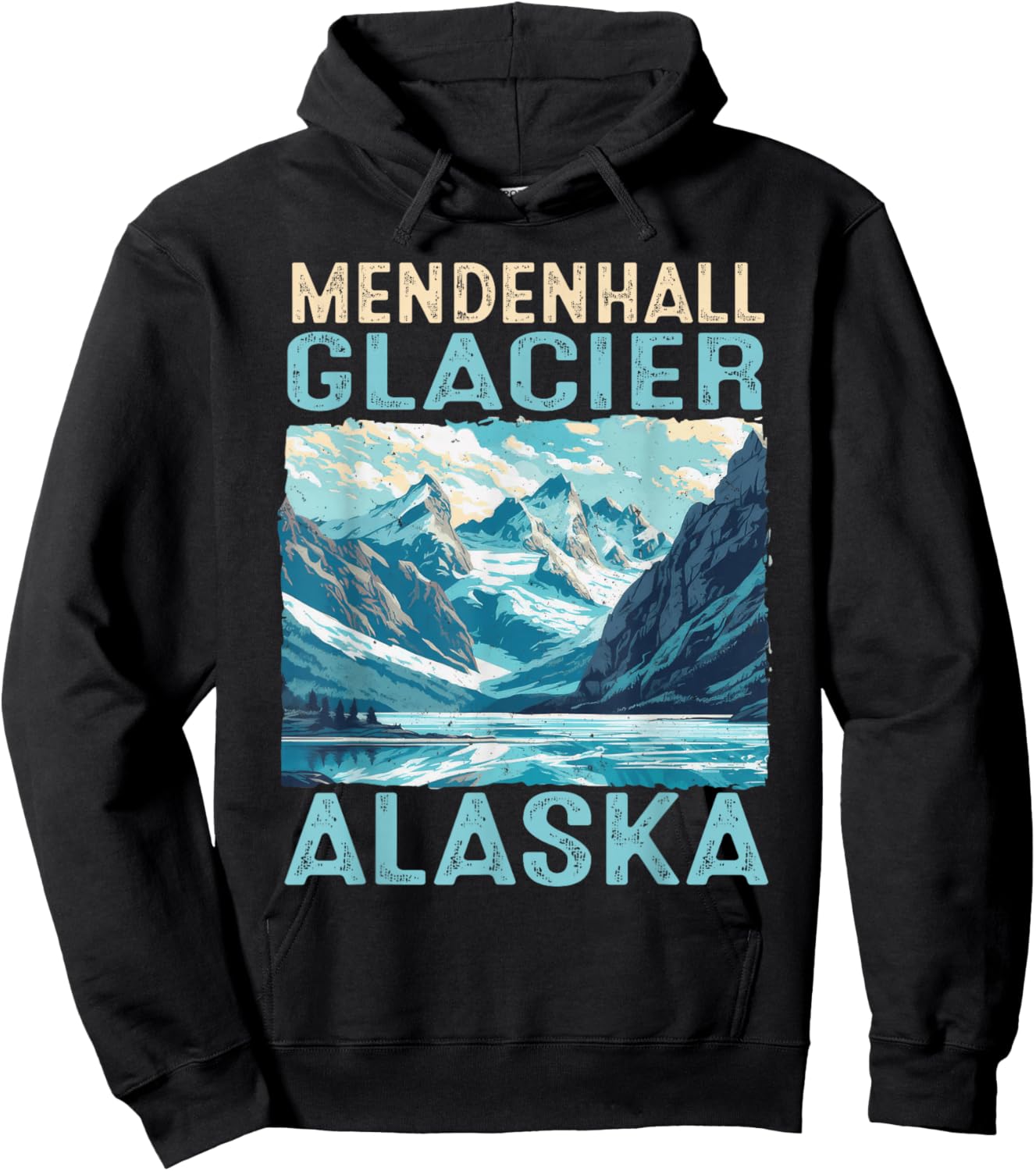 Mendenhall Glacier Alaska Hiking Nature Outdoor Hoodie - Hoodie | Black