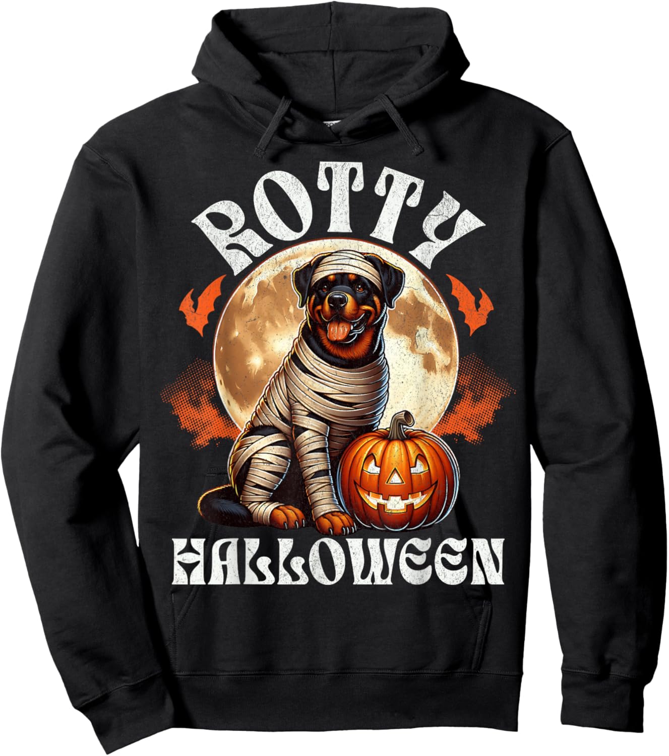 Halloween Costume Rottweiler Halloween Rotty Halloween Hoodie - Hoodie | Black
