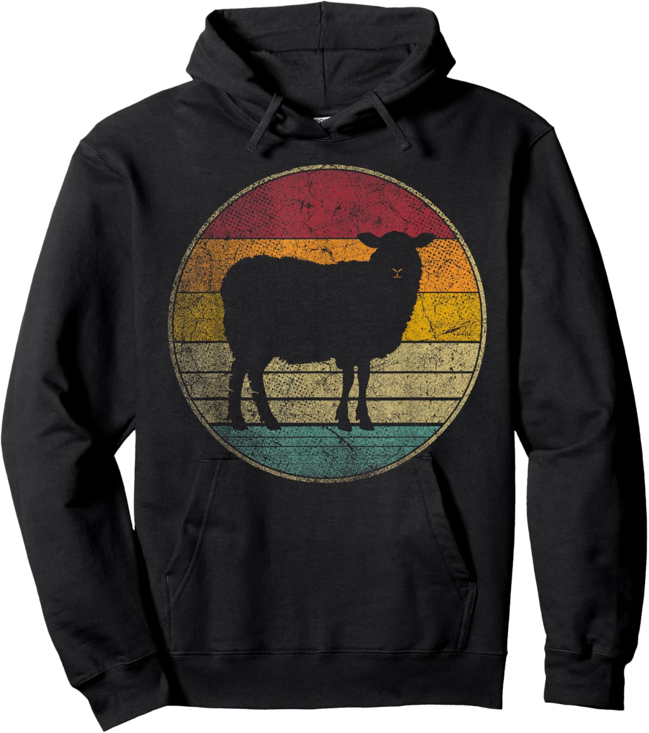 Sheep - Lover Vintage Funny Retro 70s 80s Men Women Kids Hoodie - Hoodie | Black