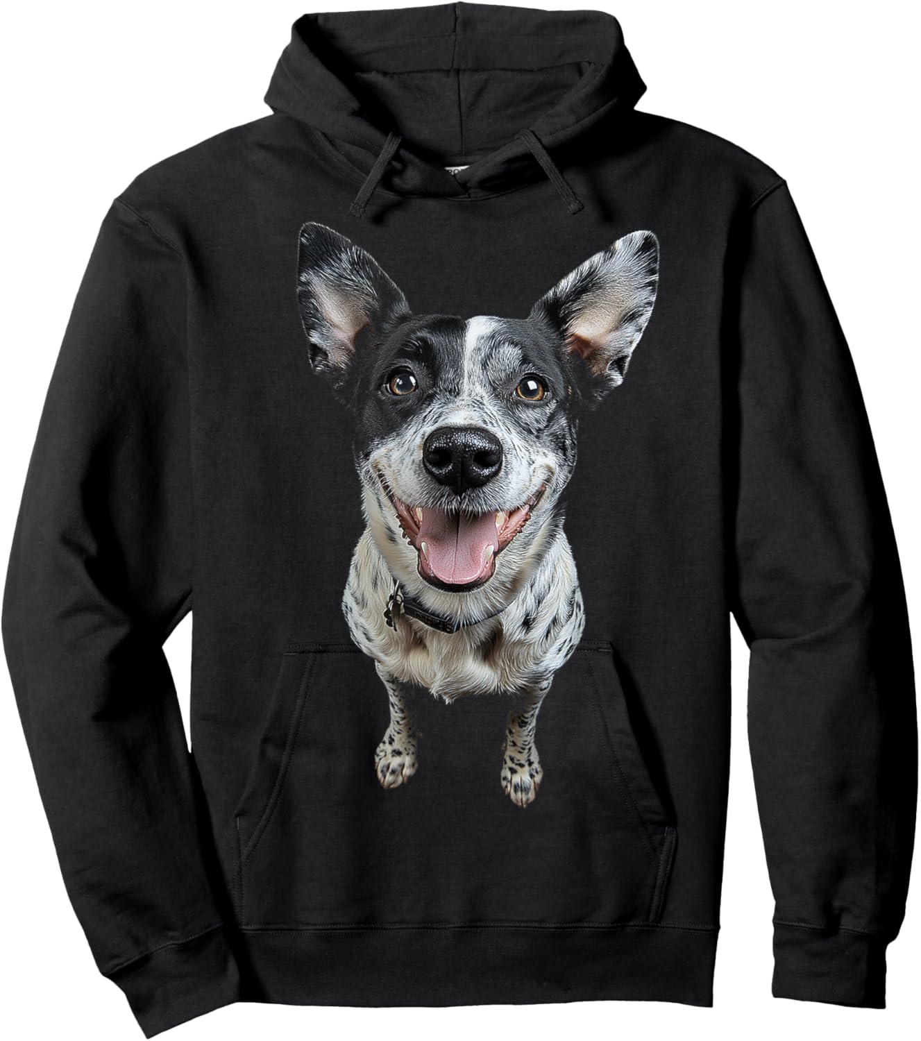 Cattle Dog Motif Pet Art Cattle Women Kids Hoodie - Hoodie | Black