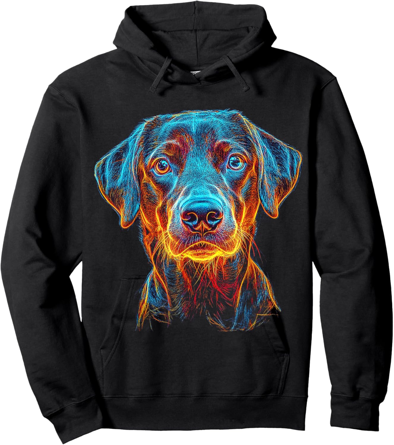 Labrador Retriever Dog Pet Blue Eyes Labrador Retriever Hoodie - Hoodie | Black