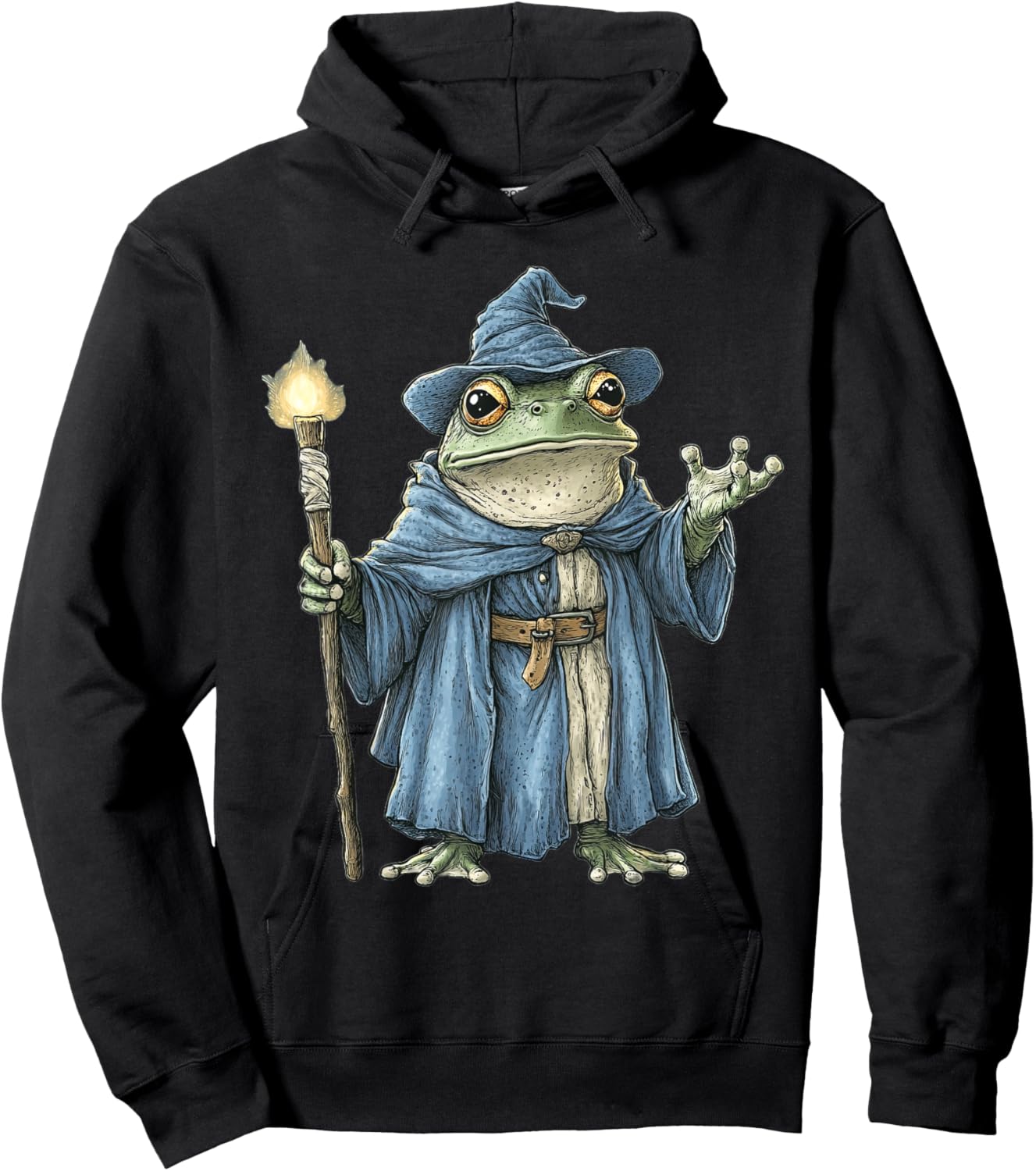 Frog Wizard Fantasy Hoodie - Hoodie | Black