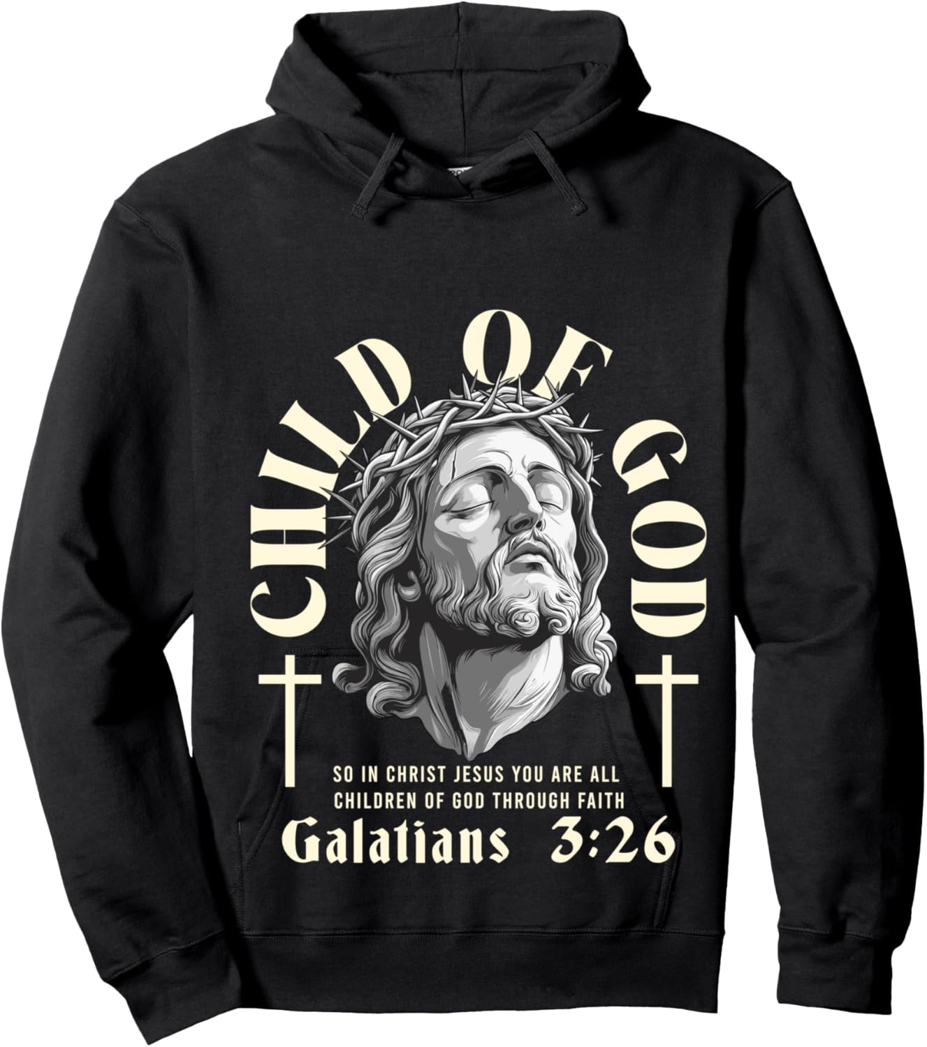 Child Of God - Galatians 3 26 - Aesthetic Jesus lord - Bible Hoodie - Hoodie | Black
