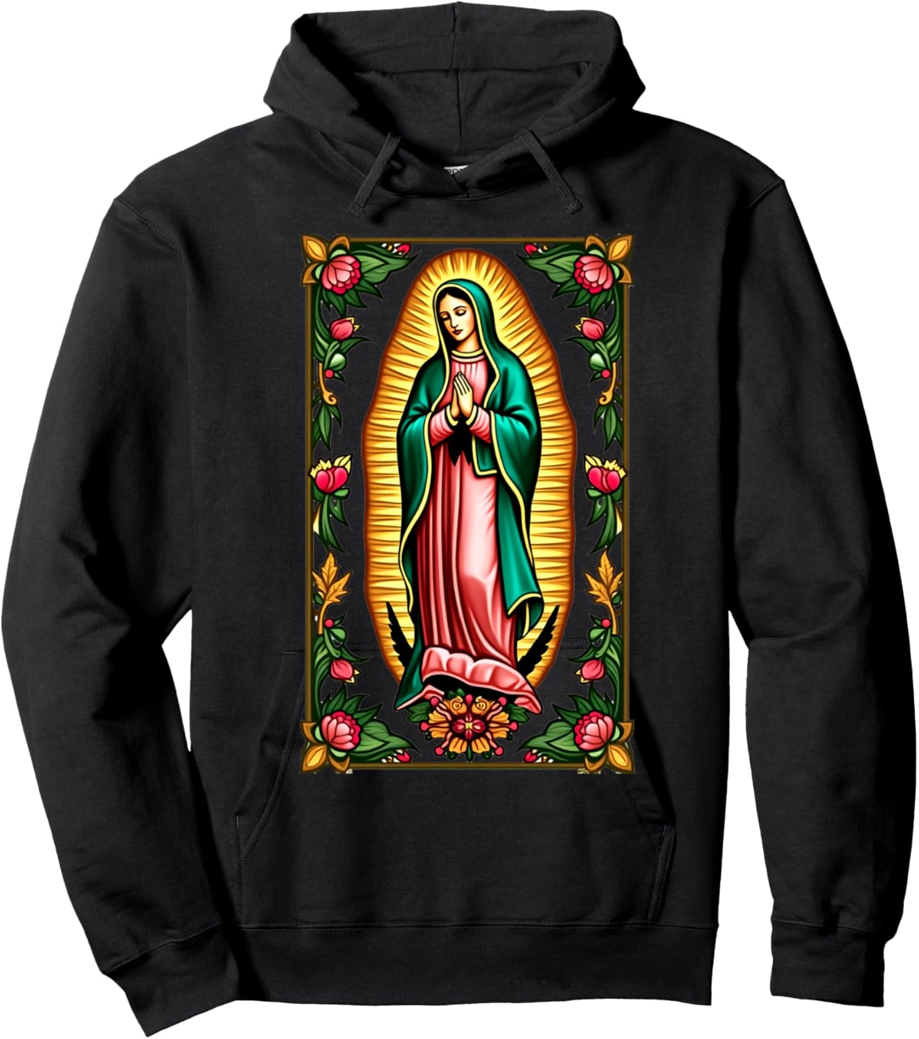 Our Lady Virgen De Guadalupe Virgin Mary Catholic Saint Art Hoodie - Hoodie | Black
