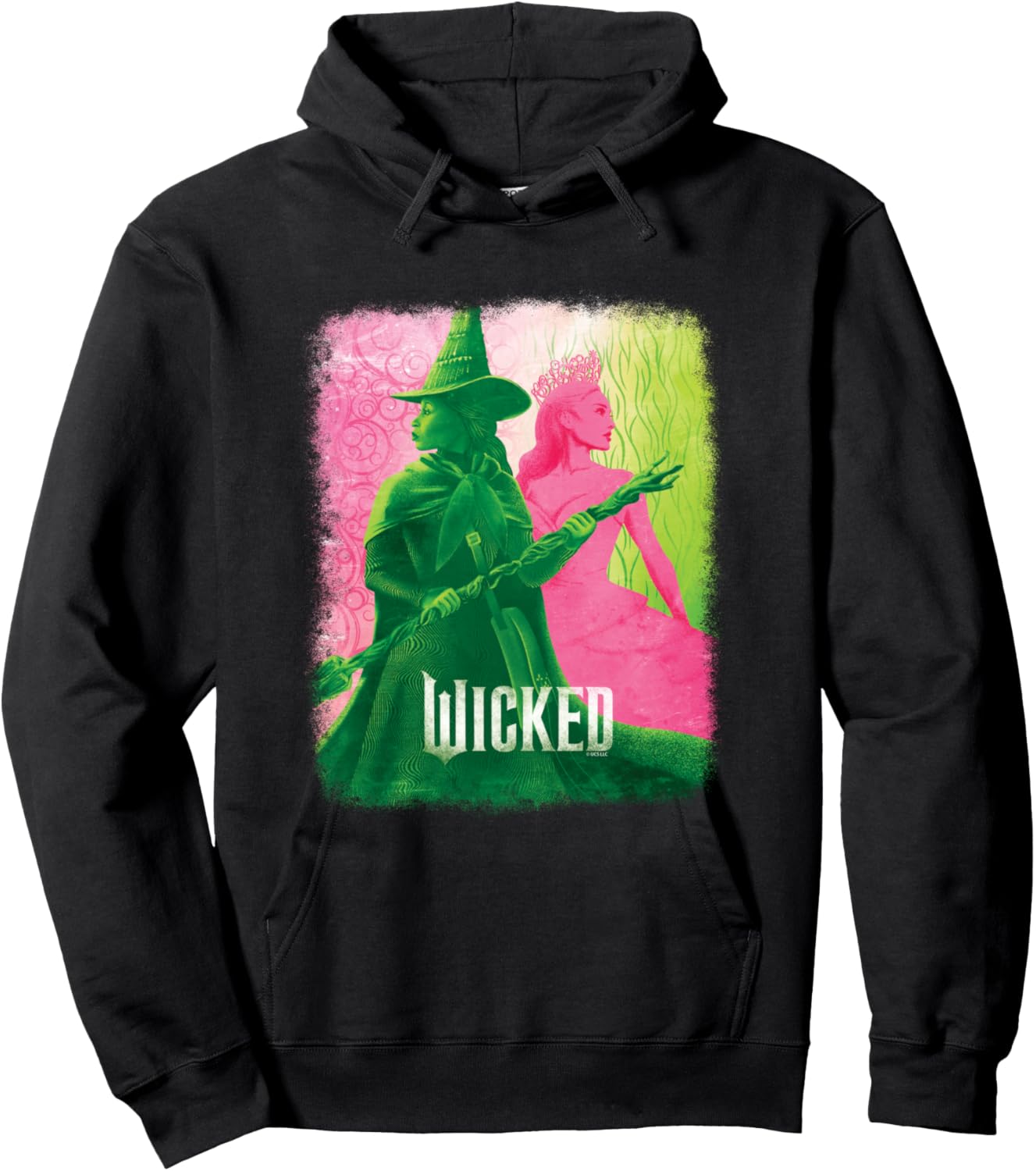 Wicked Elphaba & Glinda Tonal Hoodie - Hoodie | Black